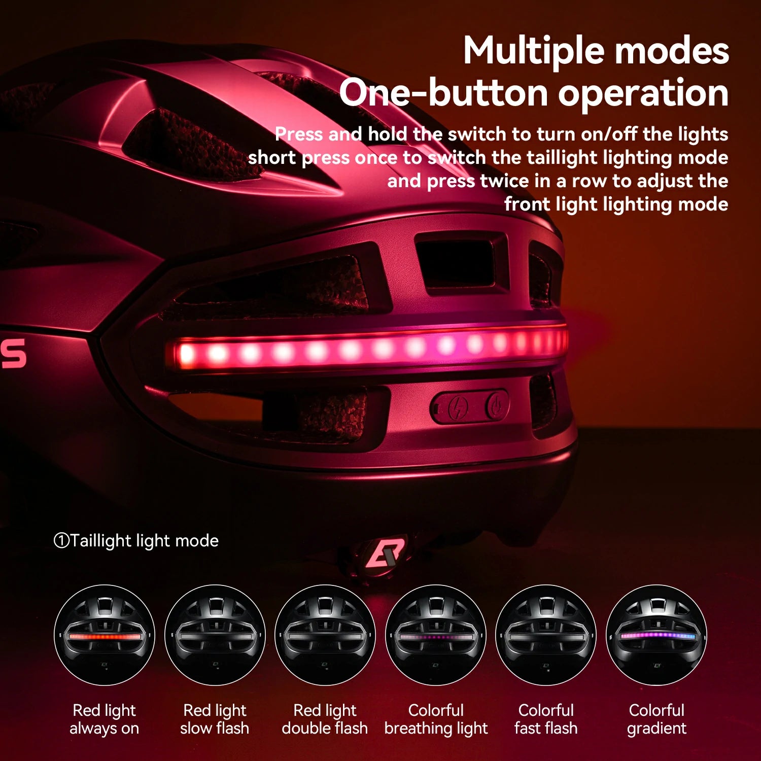 rockbros smart bike helmet