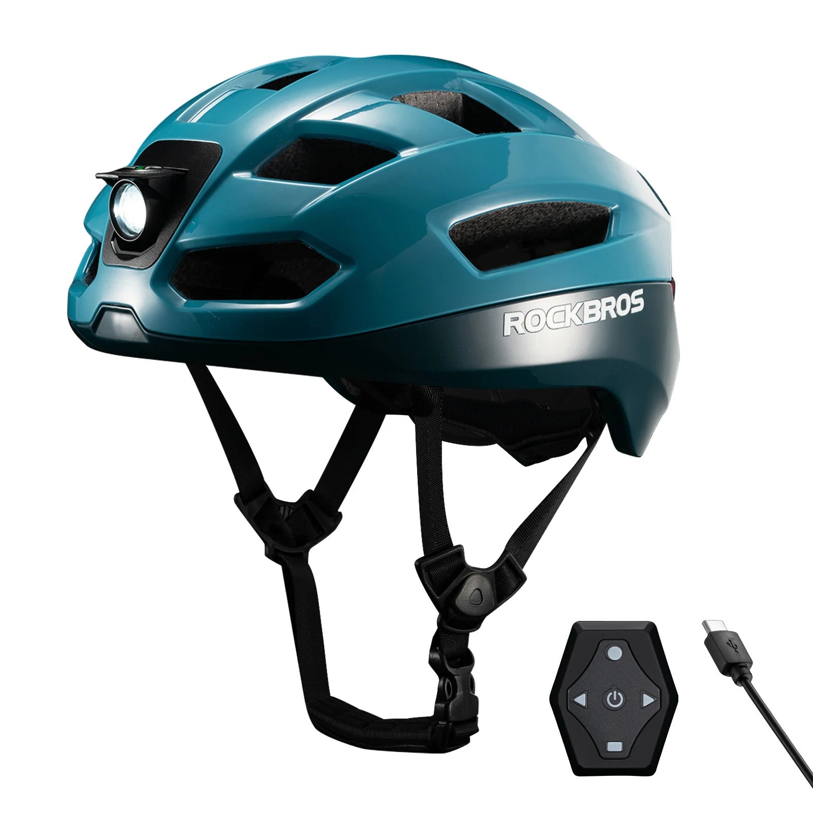 rockbros smart bike helmet in blue #Color_Blue