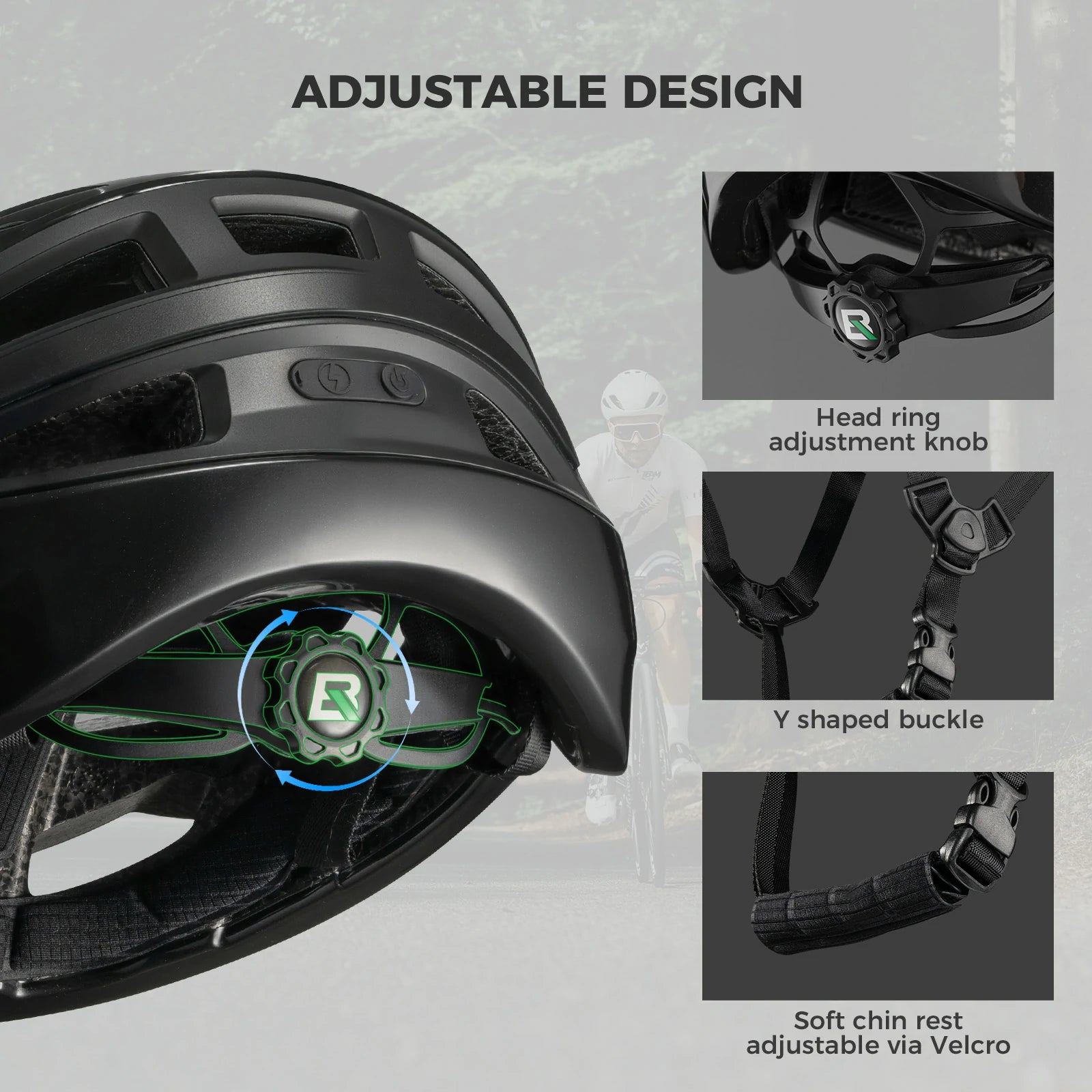 rockbros smart bike helmet