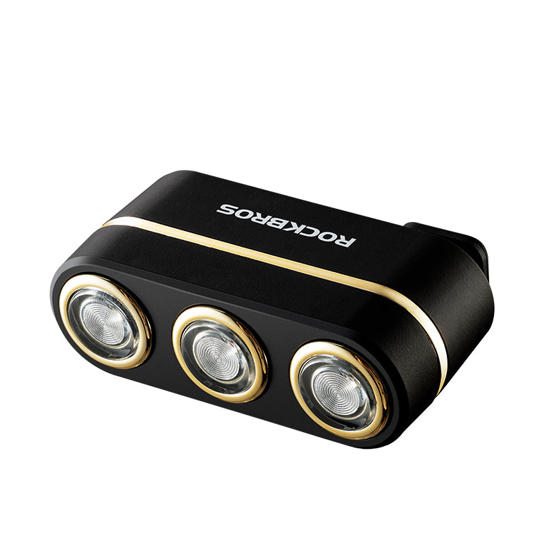 rockbros smart rear bike light with 3-colour led and brake-sensing technology