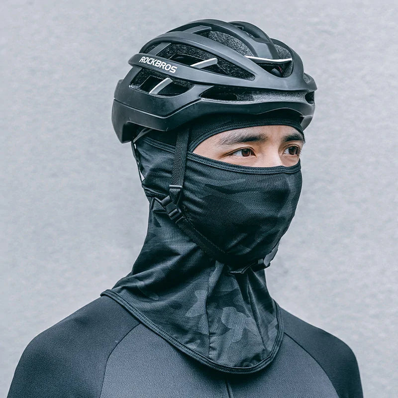 rockbros summer ice silk balaclava face mask for cooling and sun protection
