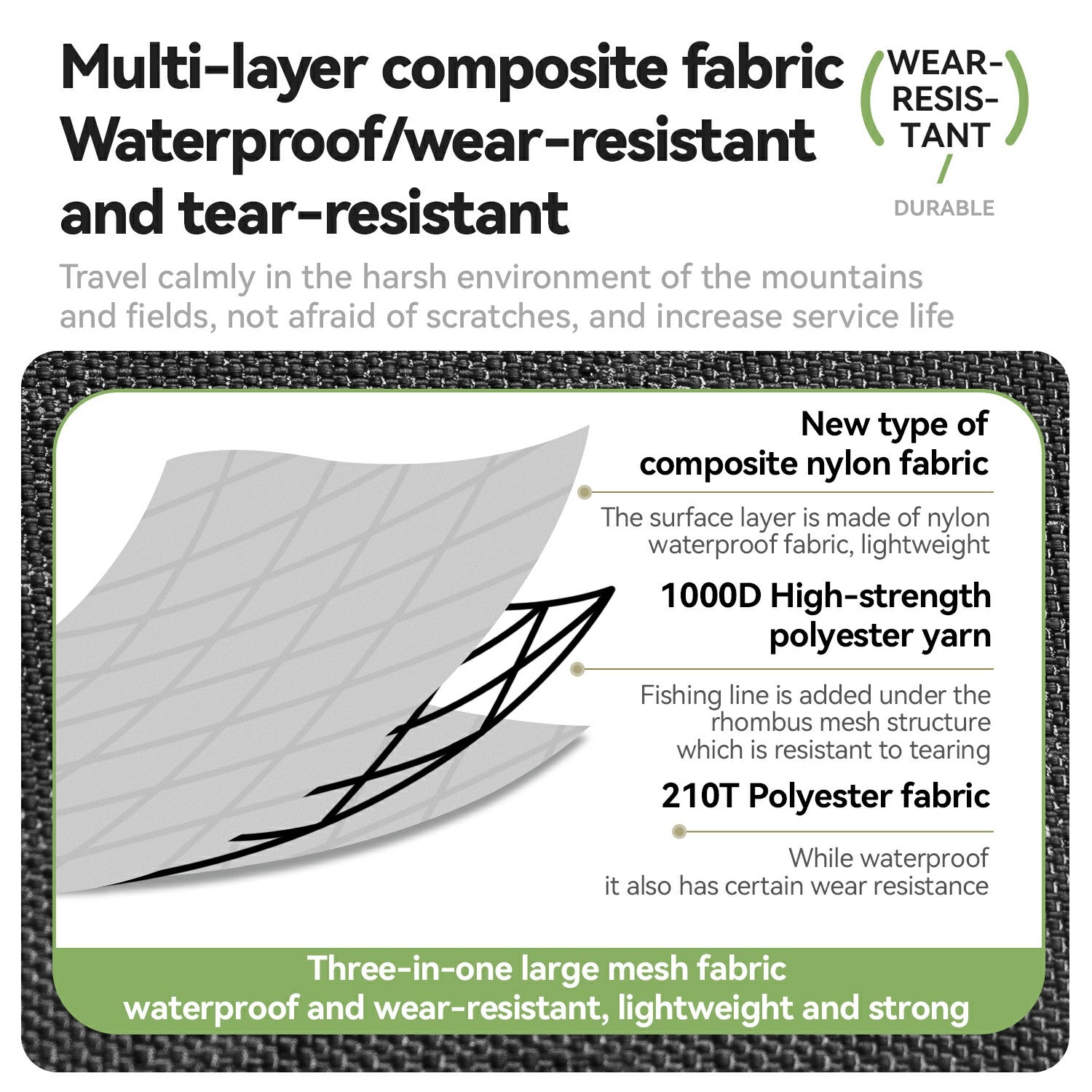 qunature waterproof bicycle frame bag for touring and riding