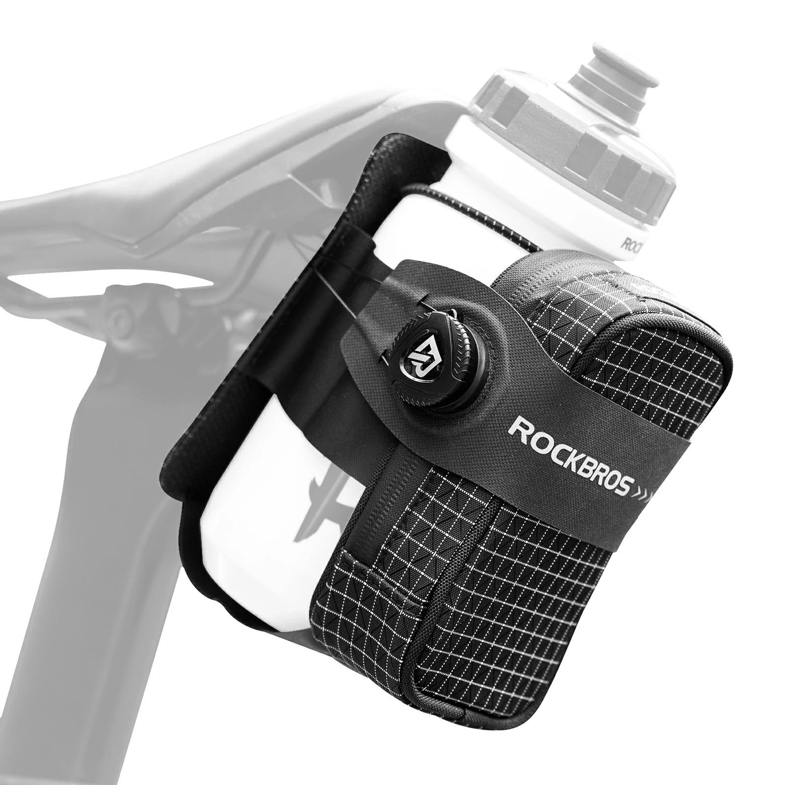 rockbros versatile 2-in-1 saddle bag #Style_Grid Black