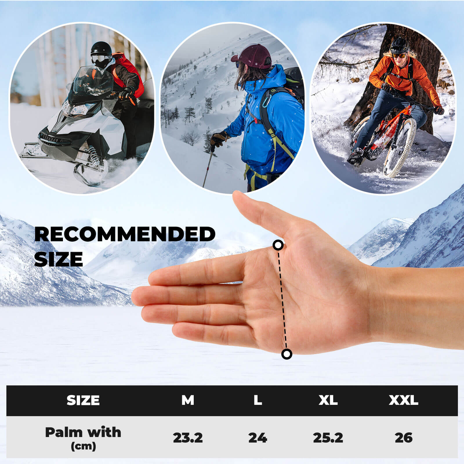 ROCKBROS Winter Cycling Gloves Reflective Thermal