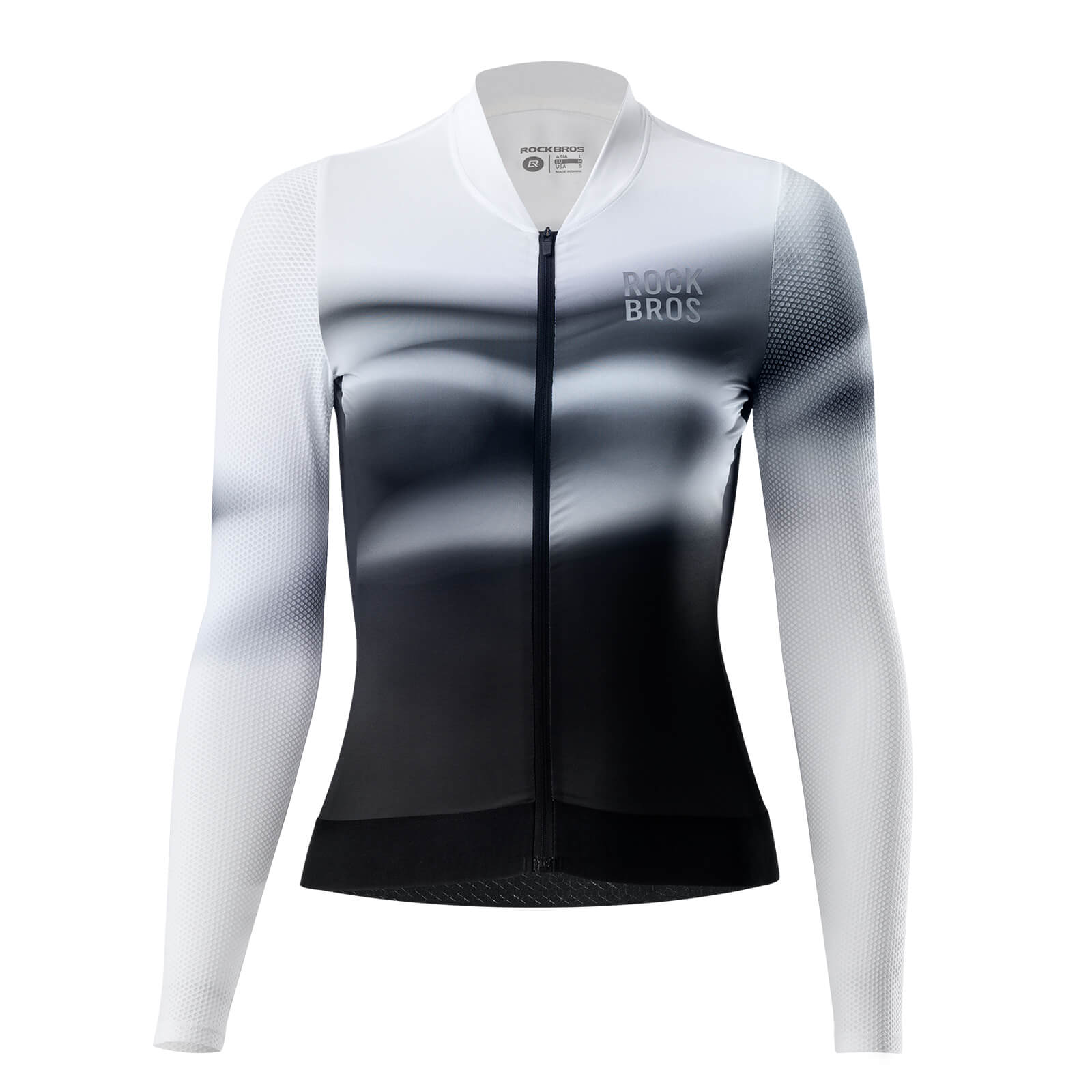 rockbros women’s long sleeve cycling jersey with breathable and quick-drying fabric for all-season riding