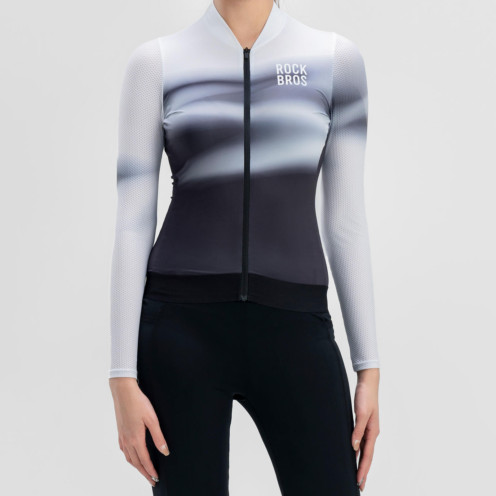 rockbros women’s long sleeve cycling jersey with breathable and quick-drying fabric for all-season riding
