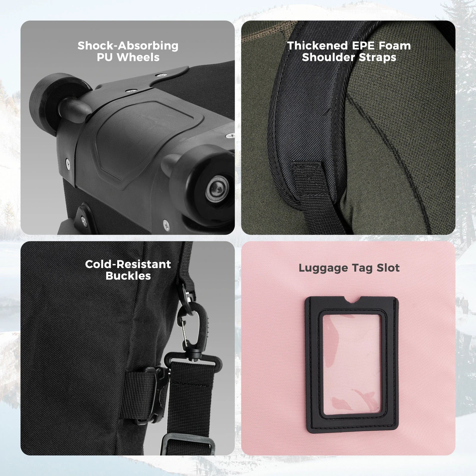 ski bag with wheels for snowboards