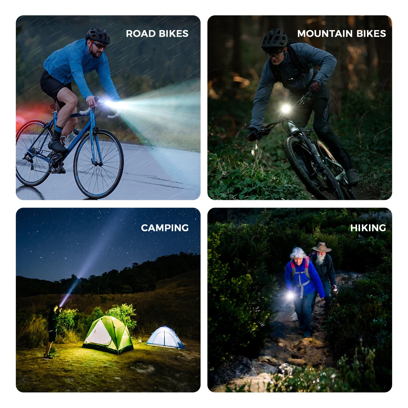 Smart Anti-Glare Bike Front Light 5000mAh JHL1800