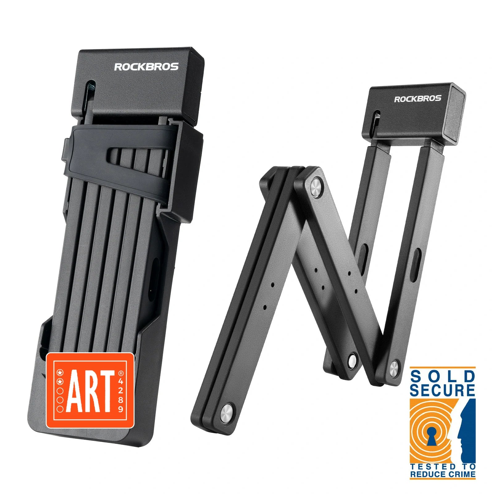 Sold Secure Gold Folding Bike Lock High-Security 360° Design