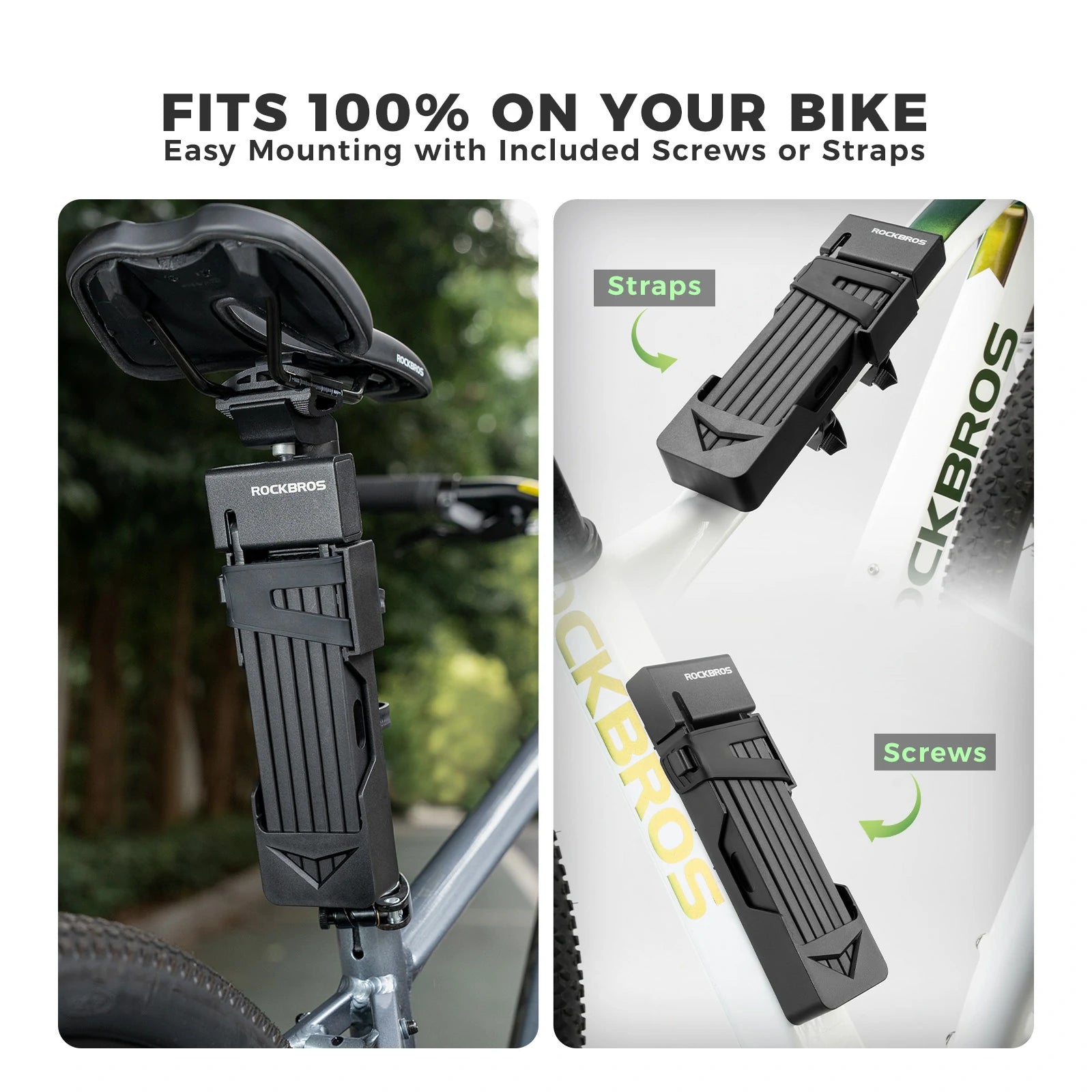 Sold Secure Gold Folding Bike Lock High-Security 360° Design