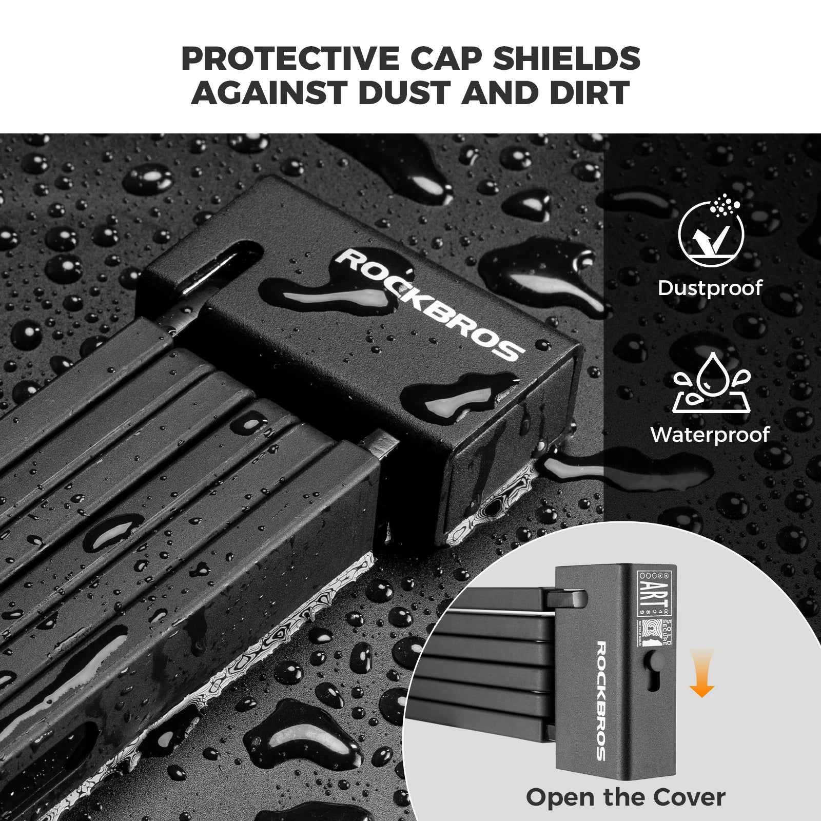 Sold Secure Gold Folding Bike Lock High-Security 360° Design