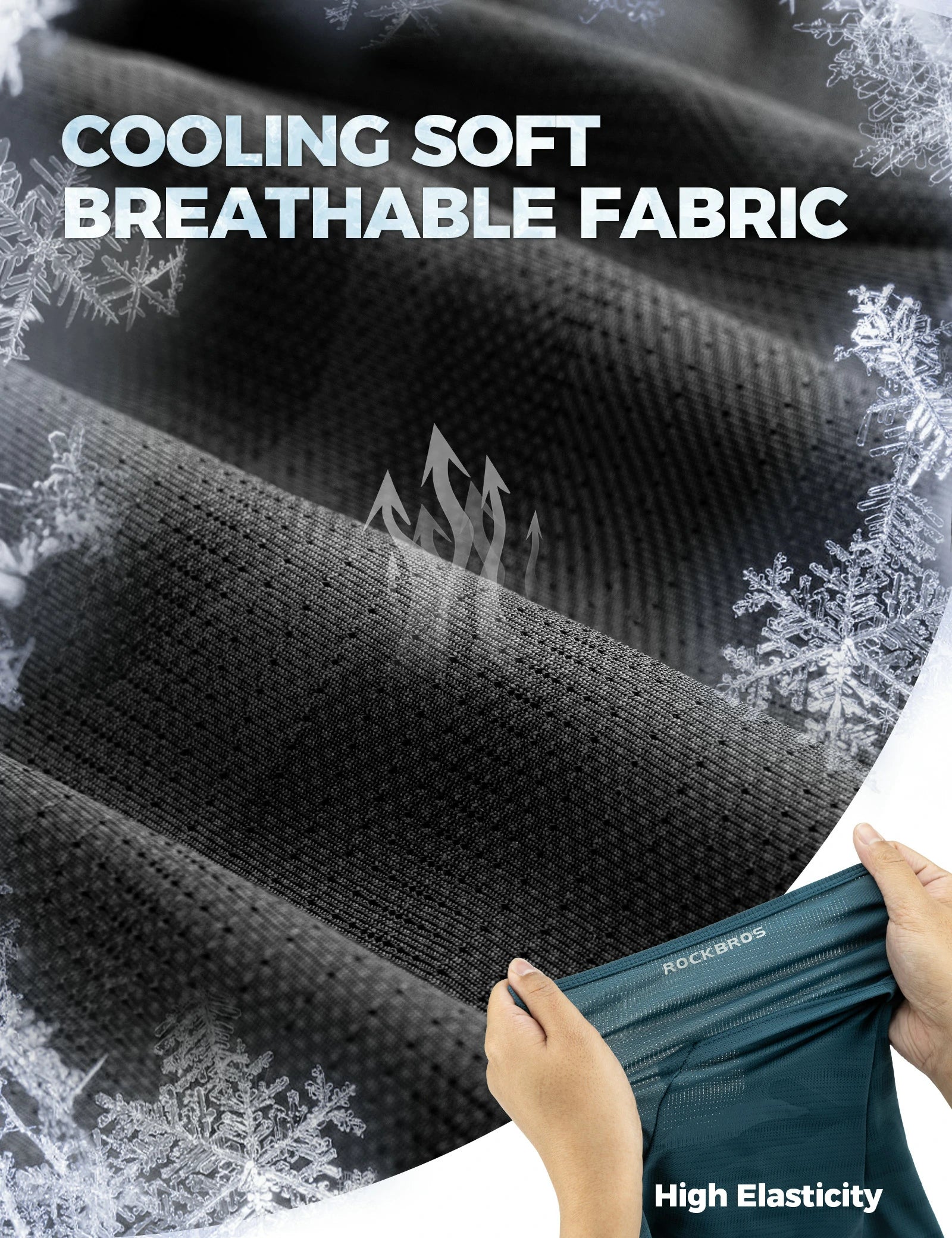 rockbros summer ice silk balaclava face mask for cooling and sun protection