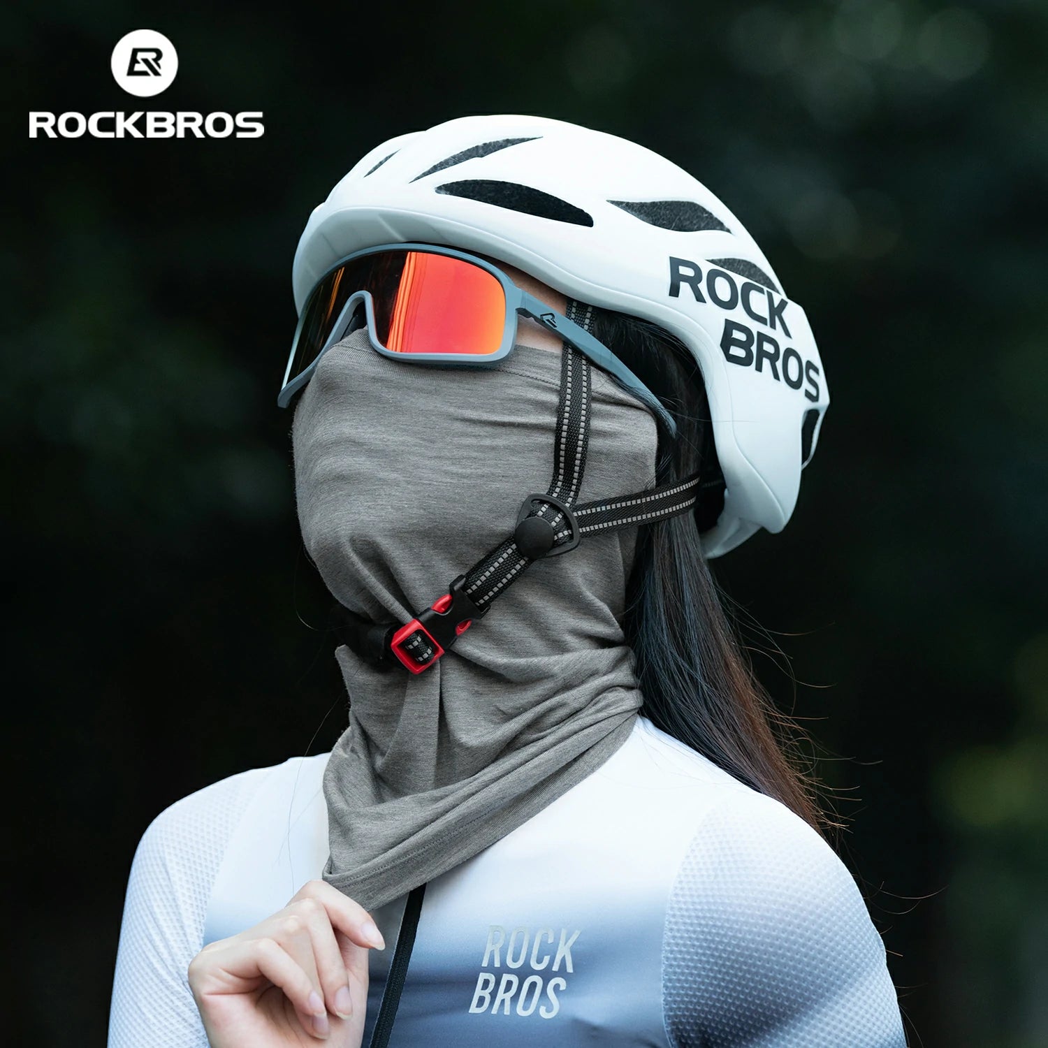 tencel wool neck warmer for winter cycling and outdoor use