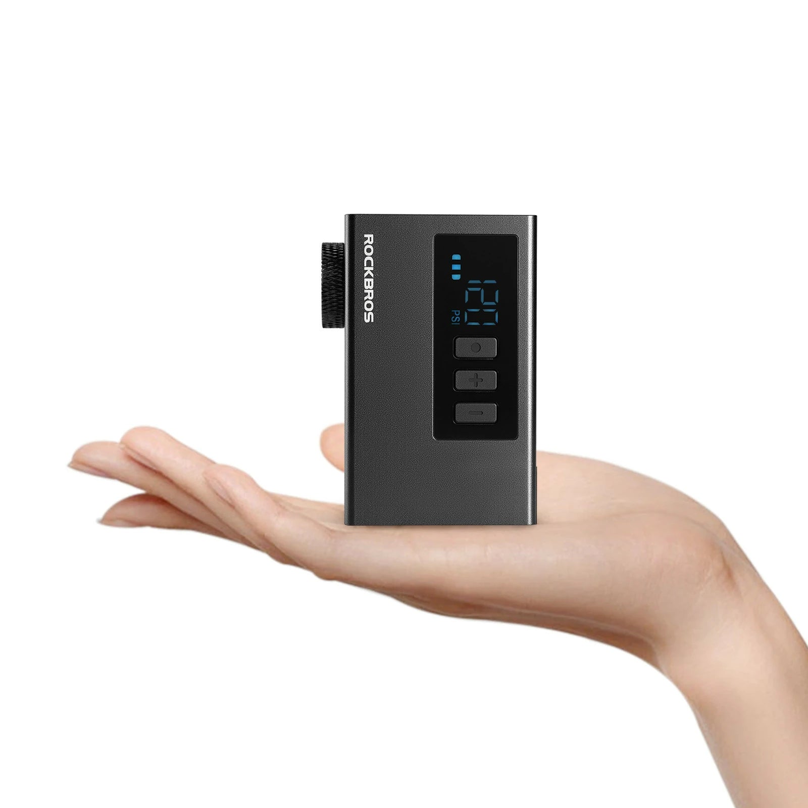 tiny electric bike pump with pressure gauge max 120 psi