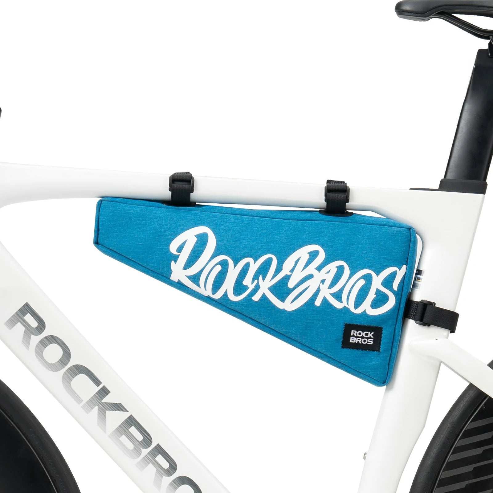 Blue 1.9L triangle bicycle frame bag with durable top tube storage for road, MTB and gravel bikes#Color_Blue