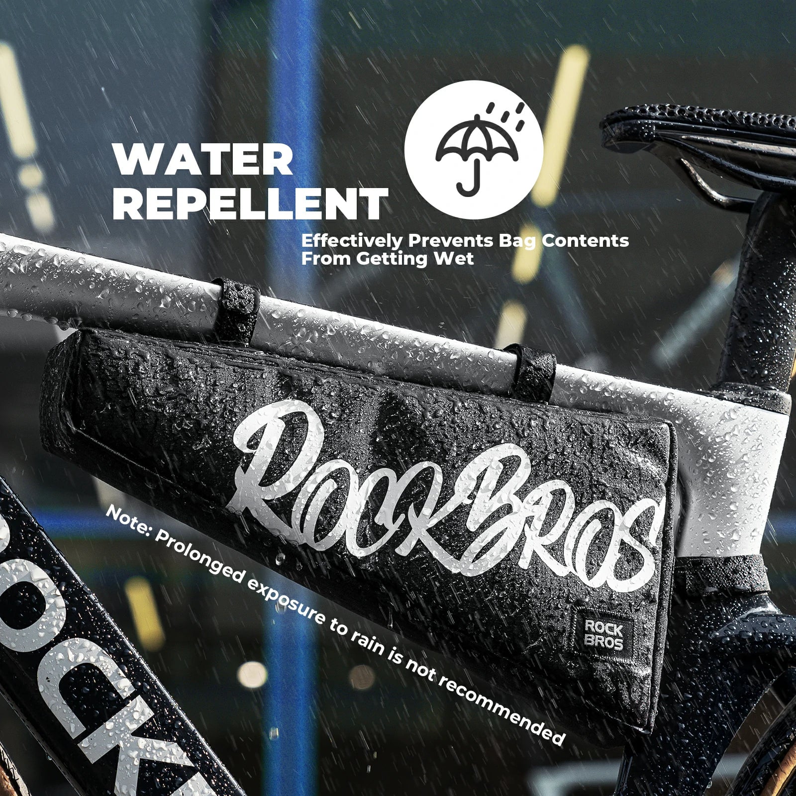 1.9L triangle bicycle frame bag with durable top tube storage for road, MTB and gravel bikes