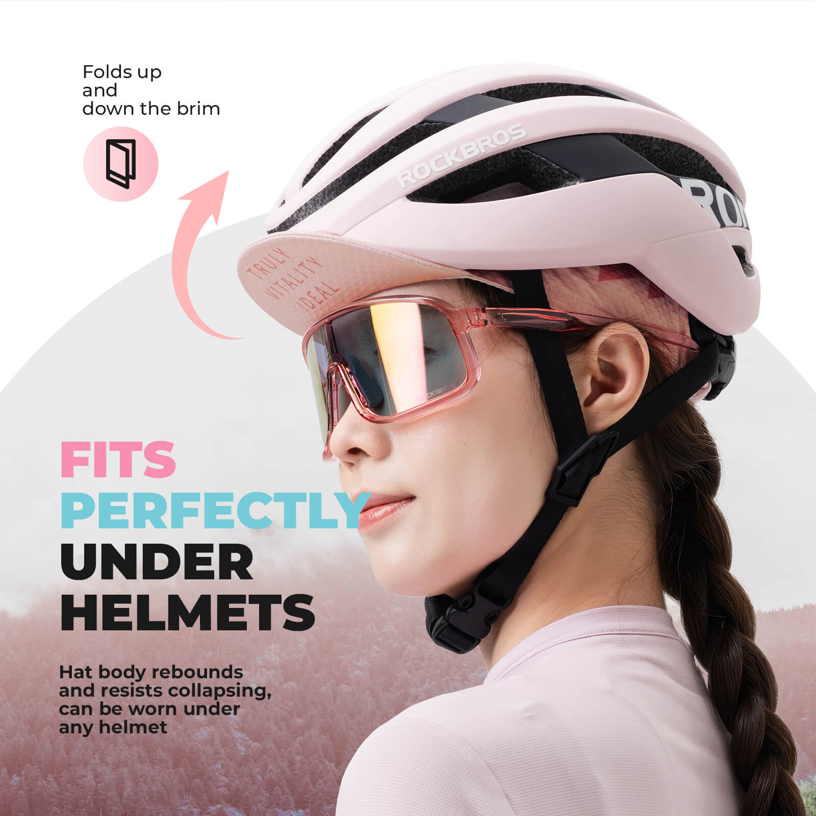 TVI lightweight cycling cap designed to be worn under a helmet, offering sun protection, sweat absorption, and all-day comfort.