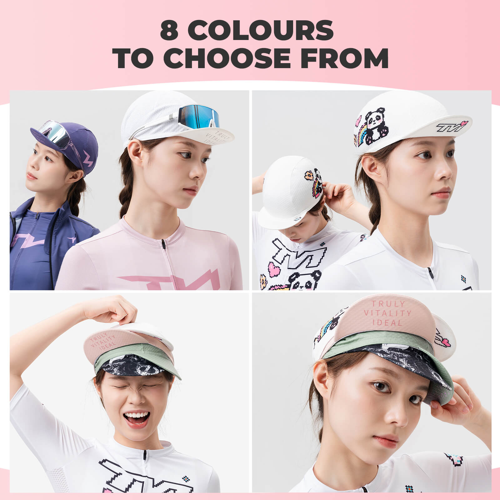 TVI lightweight cycling cap designed to be worn under a helmet, offering sun protection, sweat absorption, and all-day comfort.