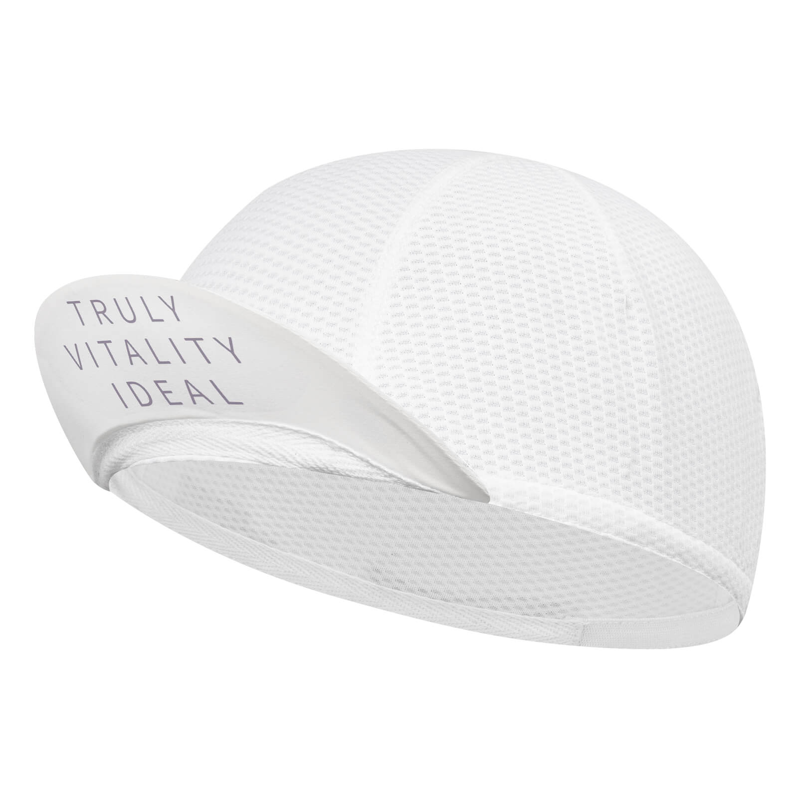 TVI lightweight cycling cap designed to be worn under a helmet, offering sun protection, sweat absorption, and all-day comfort. #Style_Glassic White