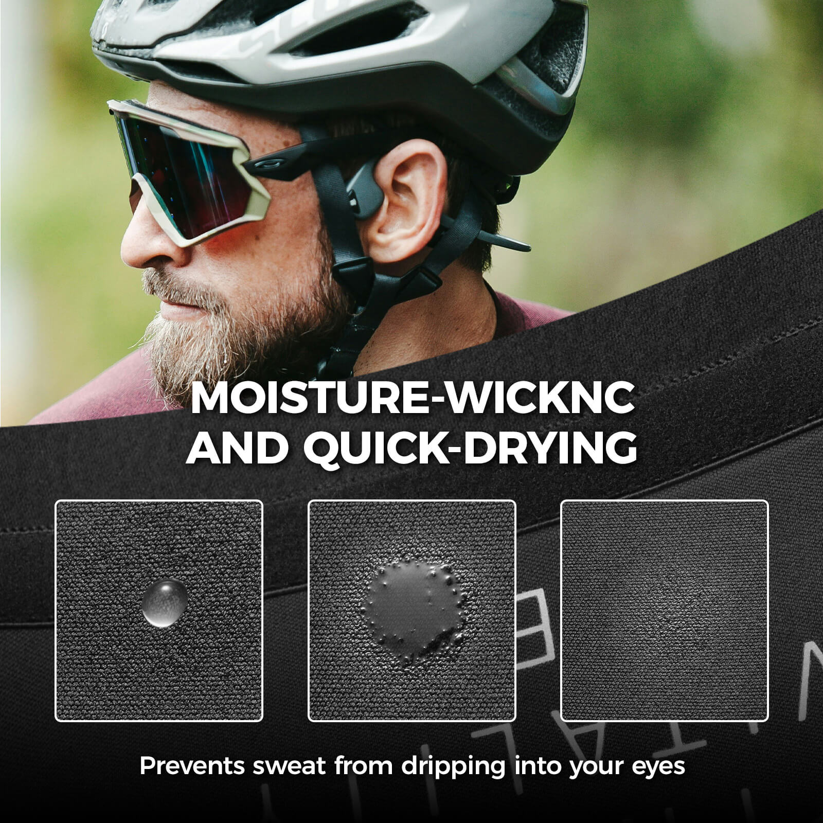 black tvi micro-fleece thermal cycling cap with windproof ear flaps