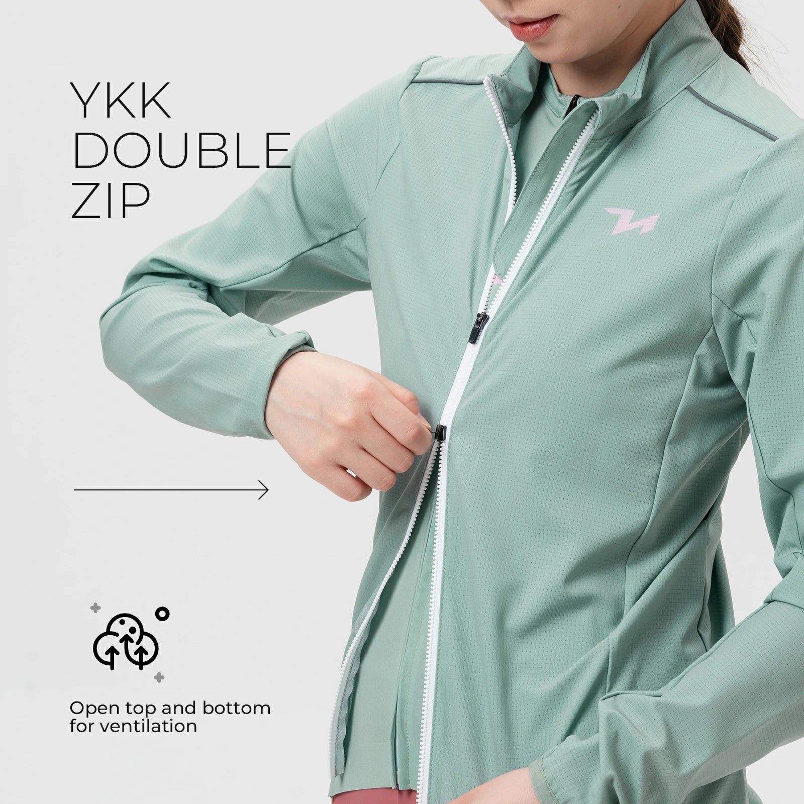 ROCKBROS TVI windproof jackets lightweight breathable for women
#Color_Green