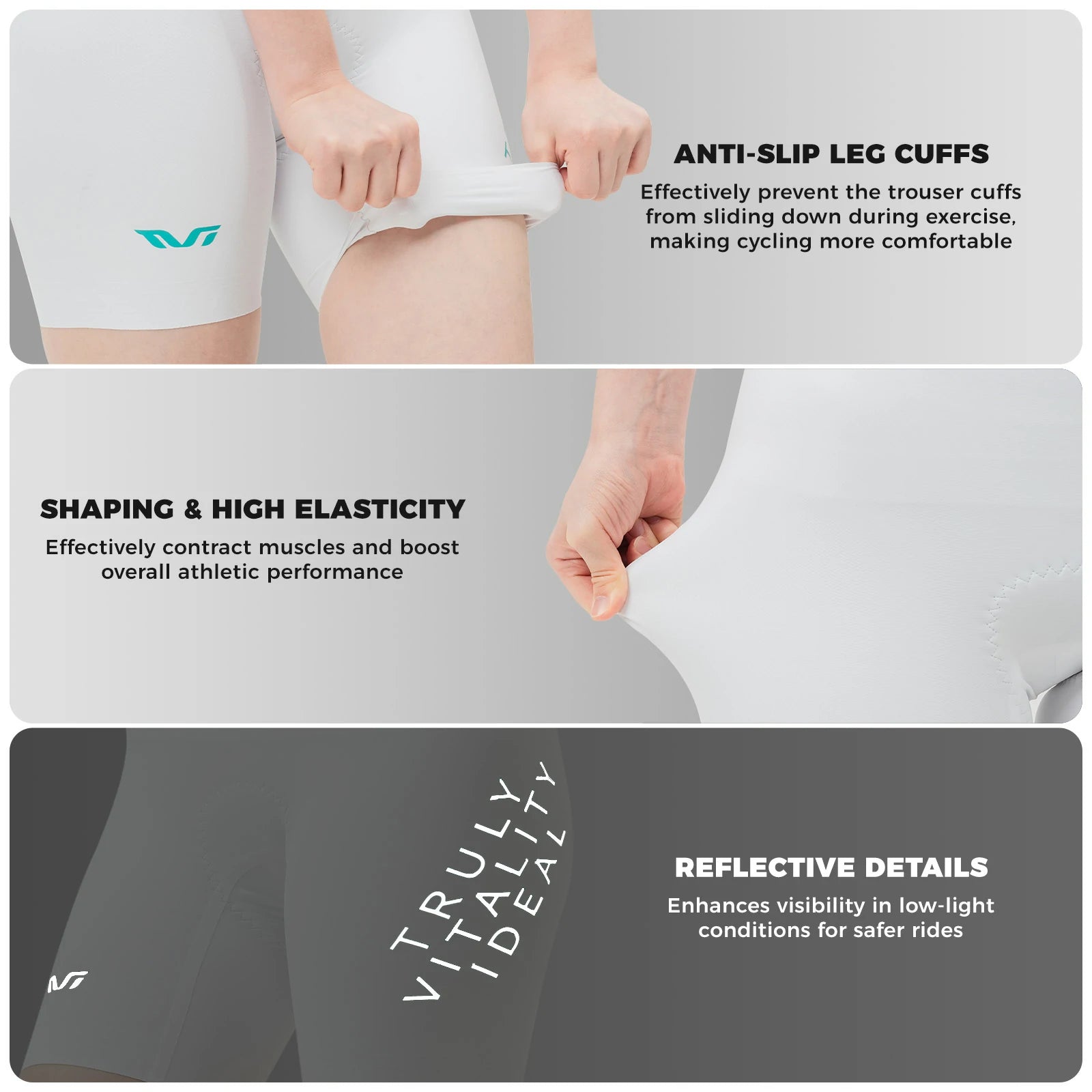 TVI Women's Cycling Bib Shorts - Ultimate Comfort & Style#Color_White