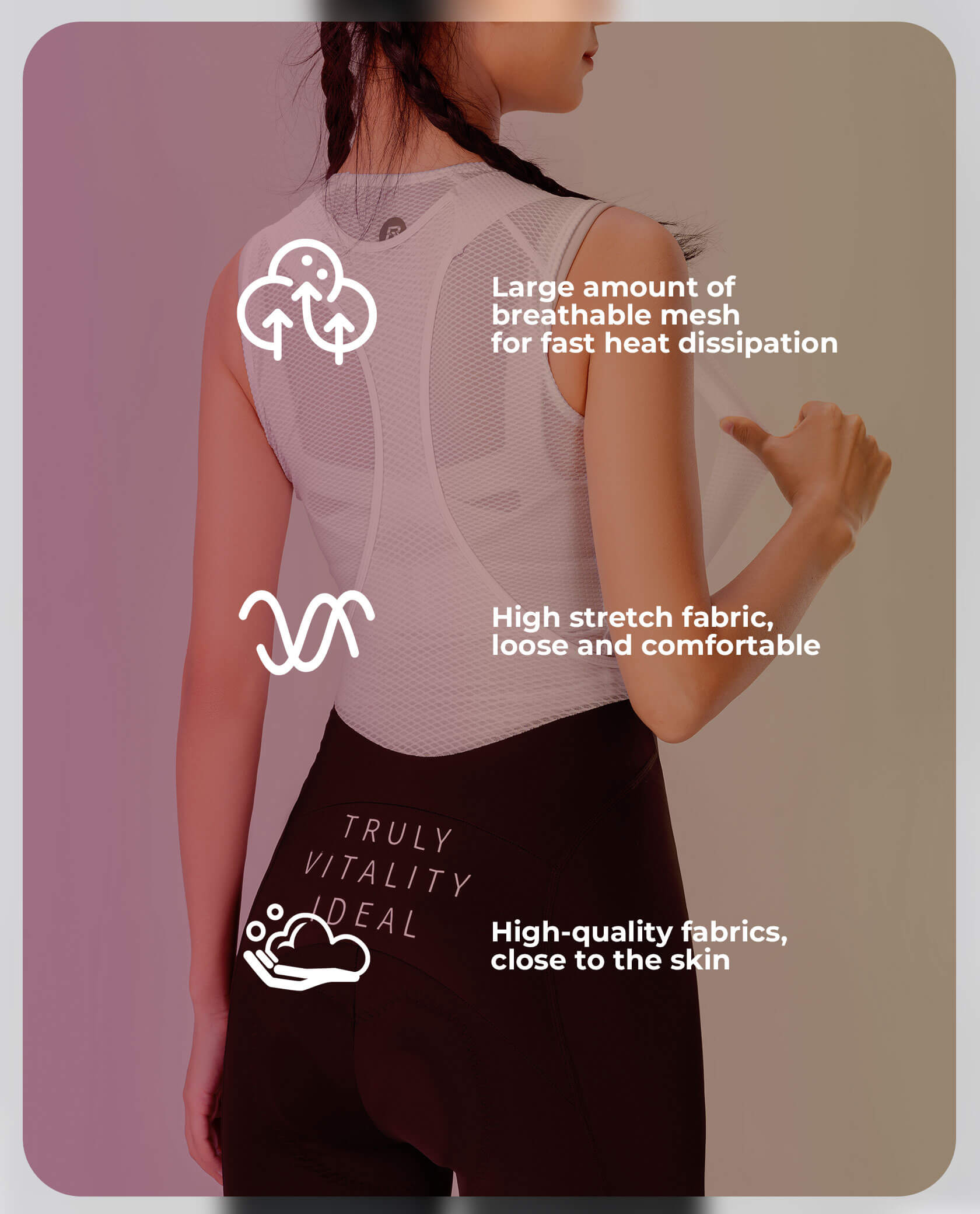 tvi women’s cycling bib shorts with 4d padding, breathable and supportive design for long-distance rides