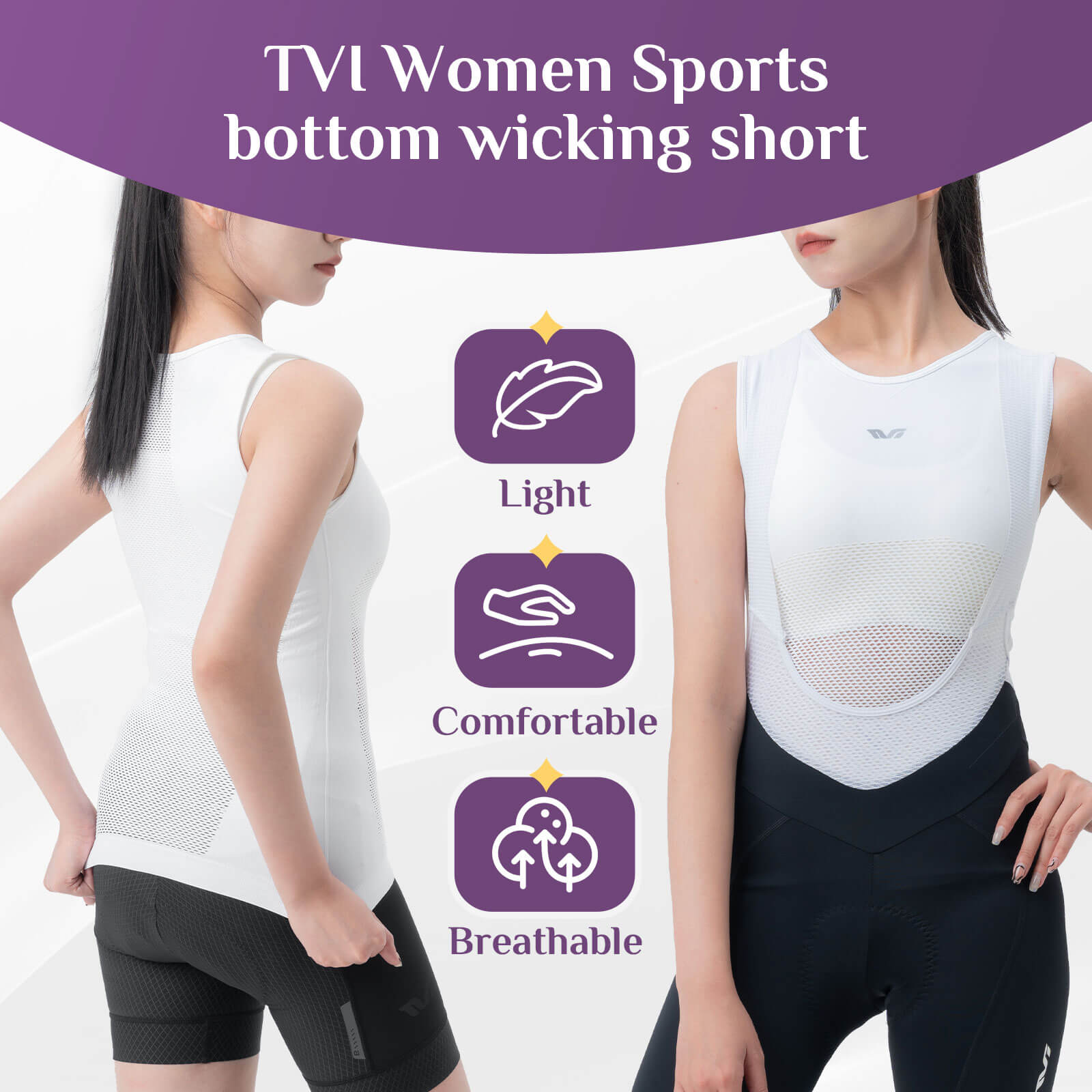 TVI Women's Cycling Jersey Sleeveless Ultralight