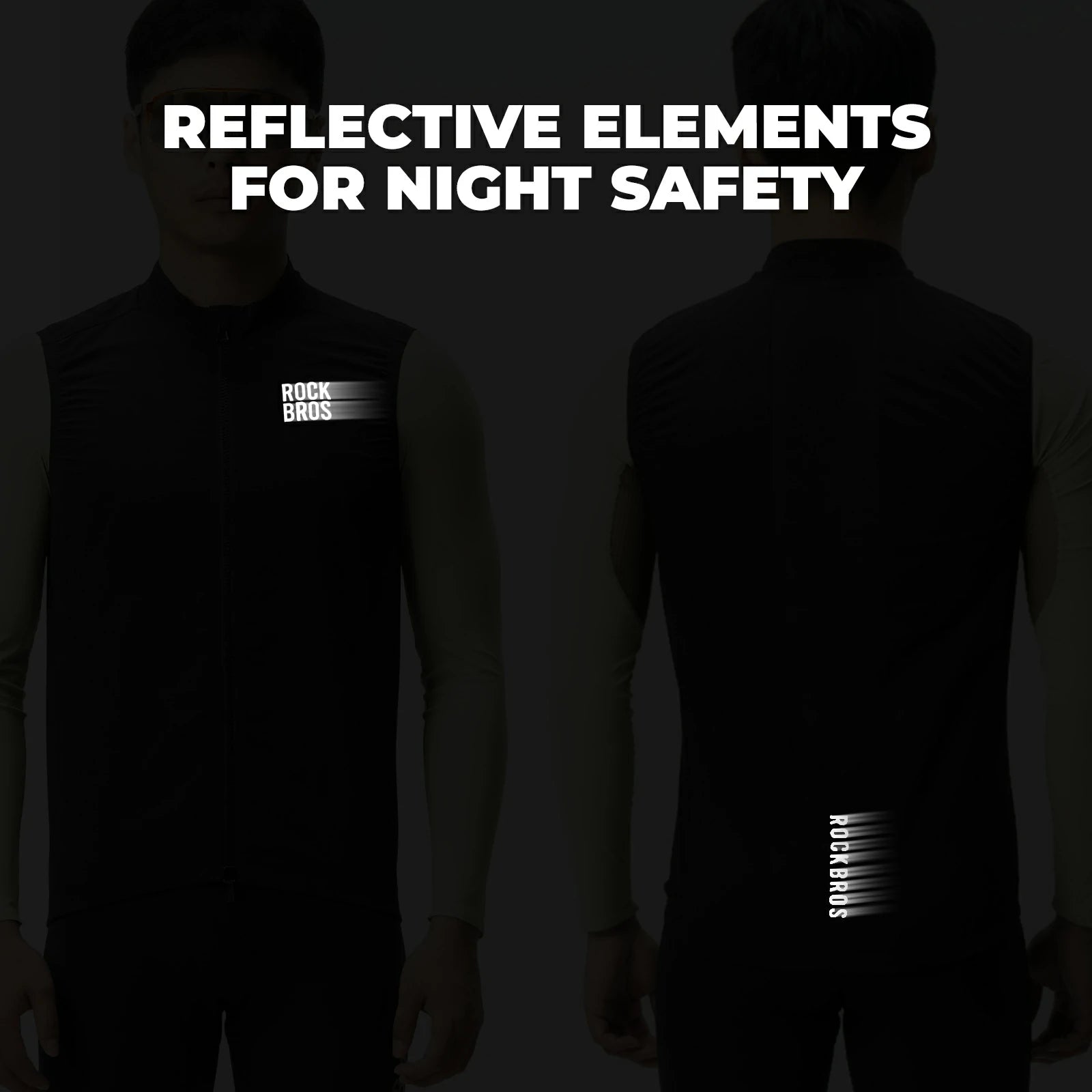 Lightweight and breathable black cycling vest for men and women