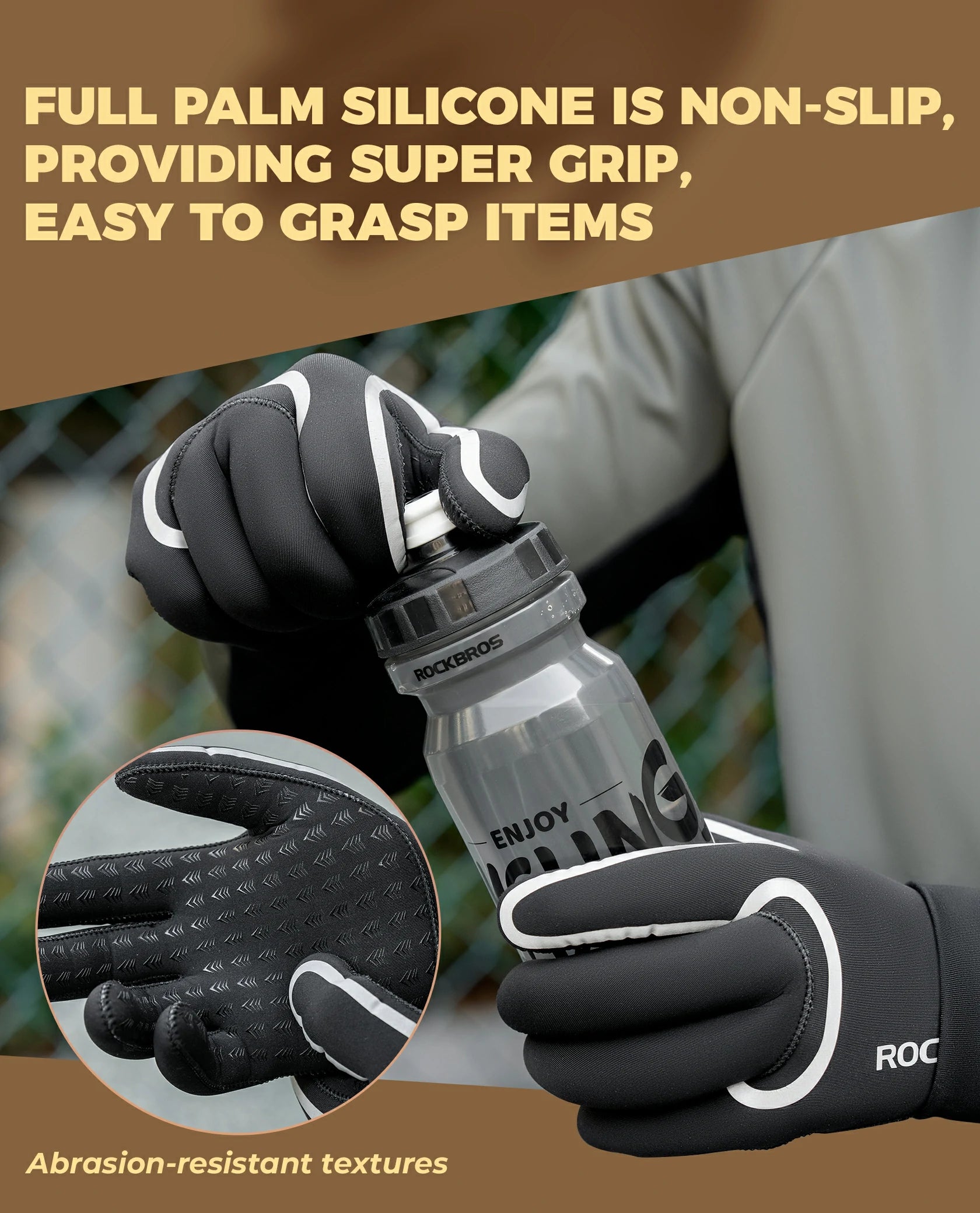 Outdoor sports gloves for cycling driving and running in winter