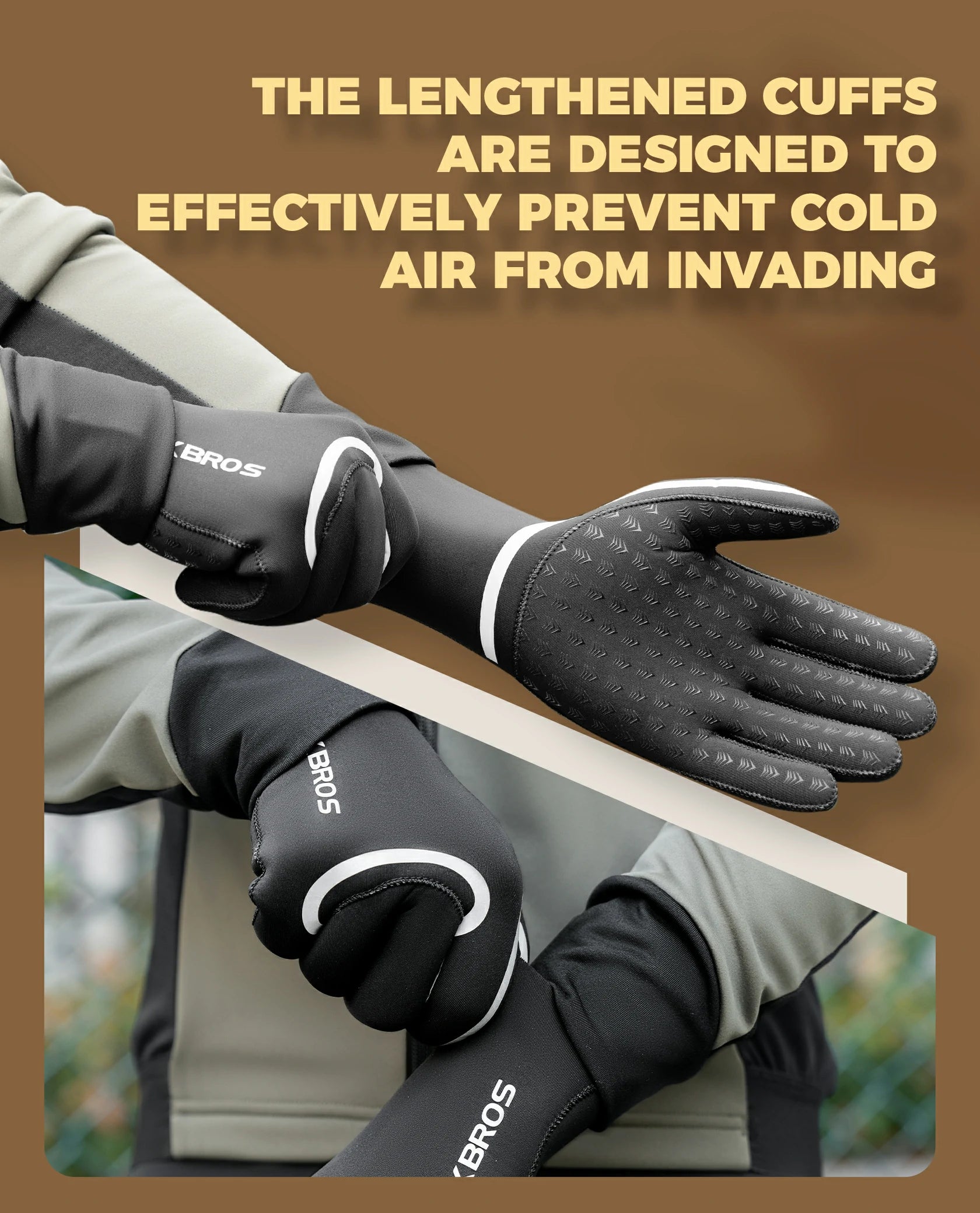 Outdoor sports gloves for cycling driving and running in winter