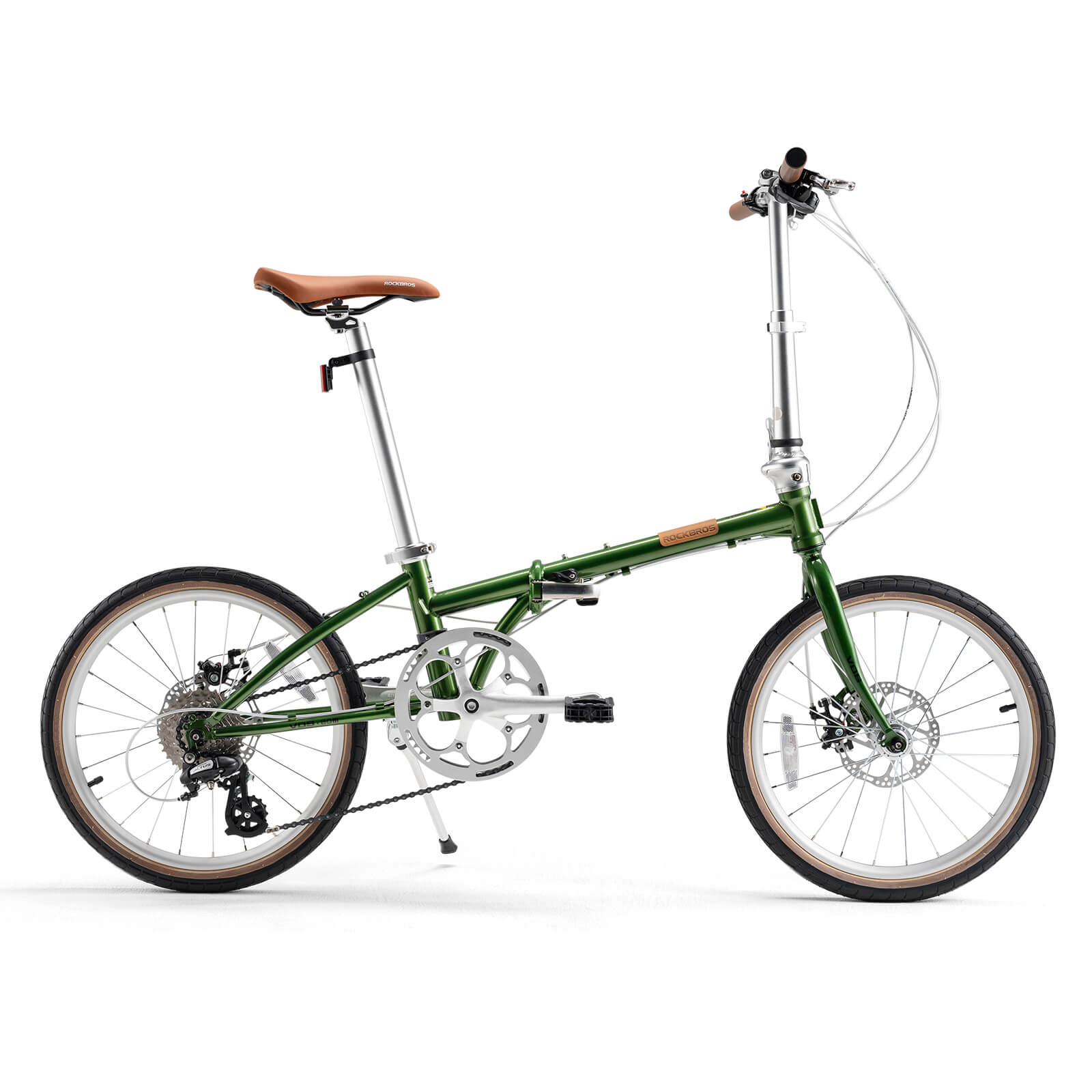 rockbros Folded view of the VDS 20-inch folding bicycle for easy storage.
#color_green
