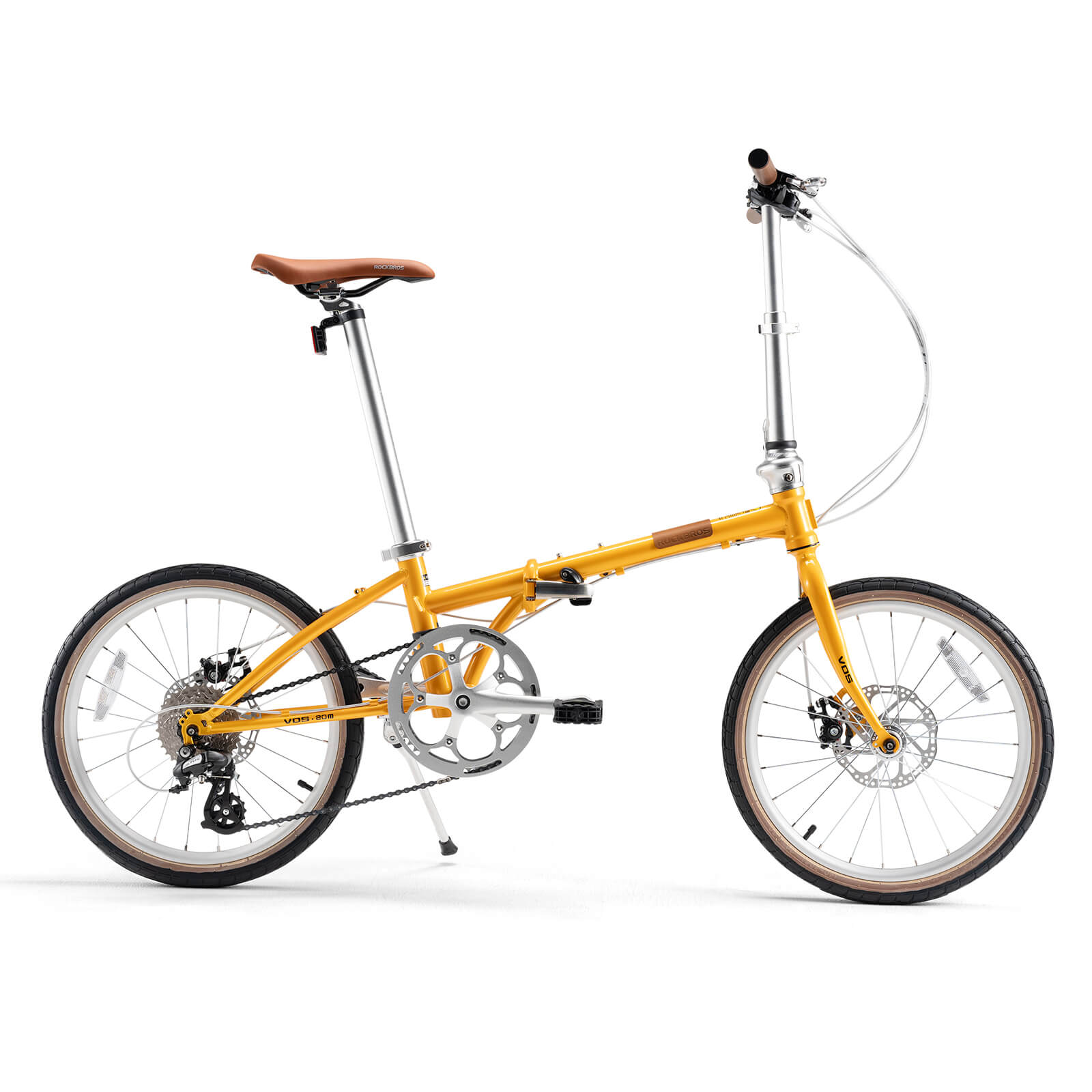 rockbros Folded view of the VDS 20-inch folding bicycle for easy storage.
#color_yellow
