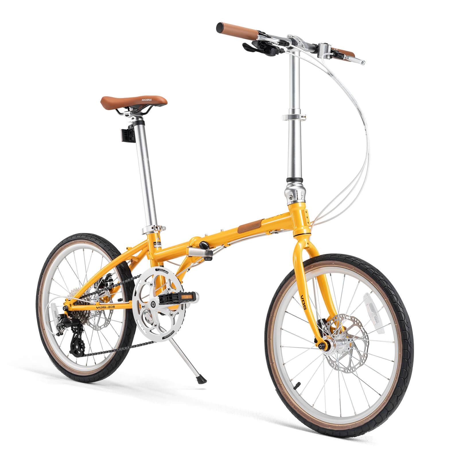 rockbros Folded view of the VDS 20-inch folding bicycle for easy storage.
#color_yellow