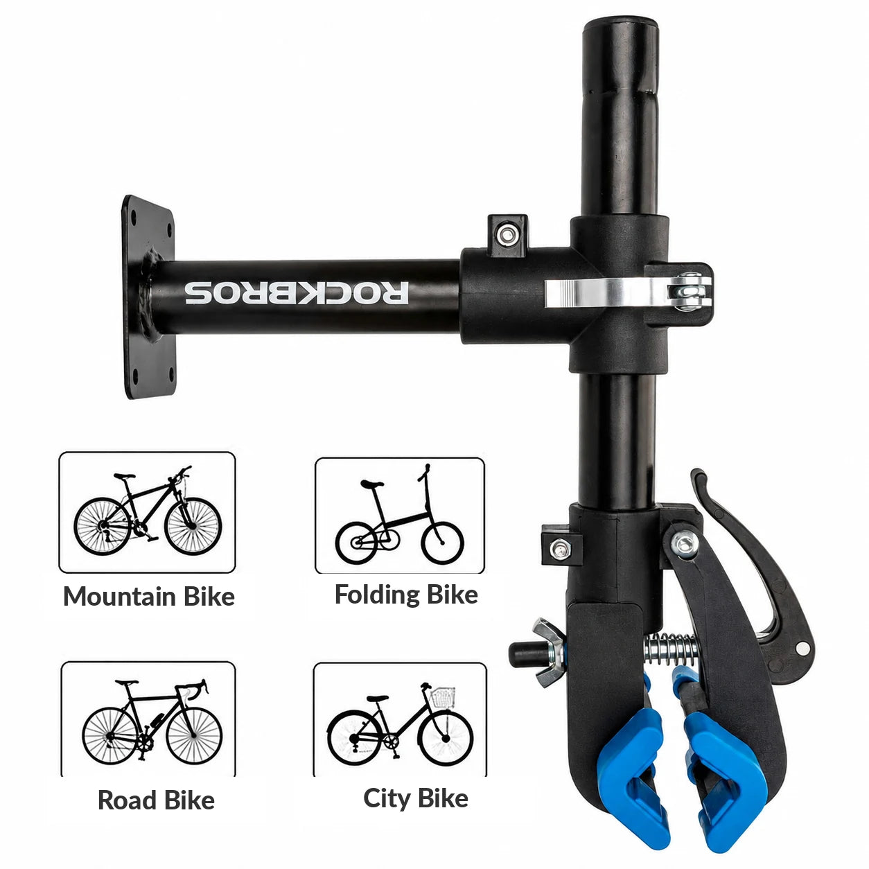 Wall Mounted Bike Repair Stand with 360° Rotating Clamp