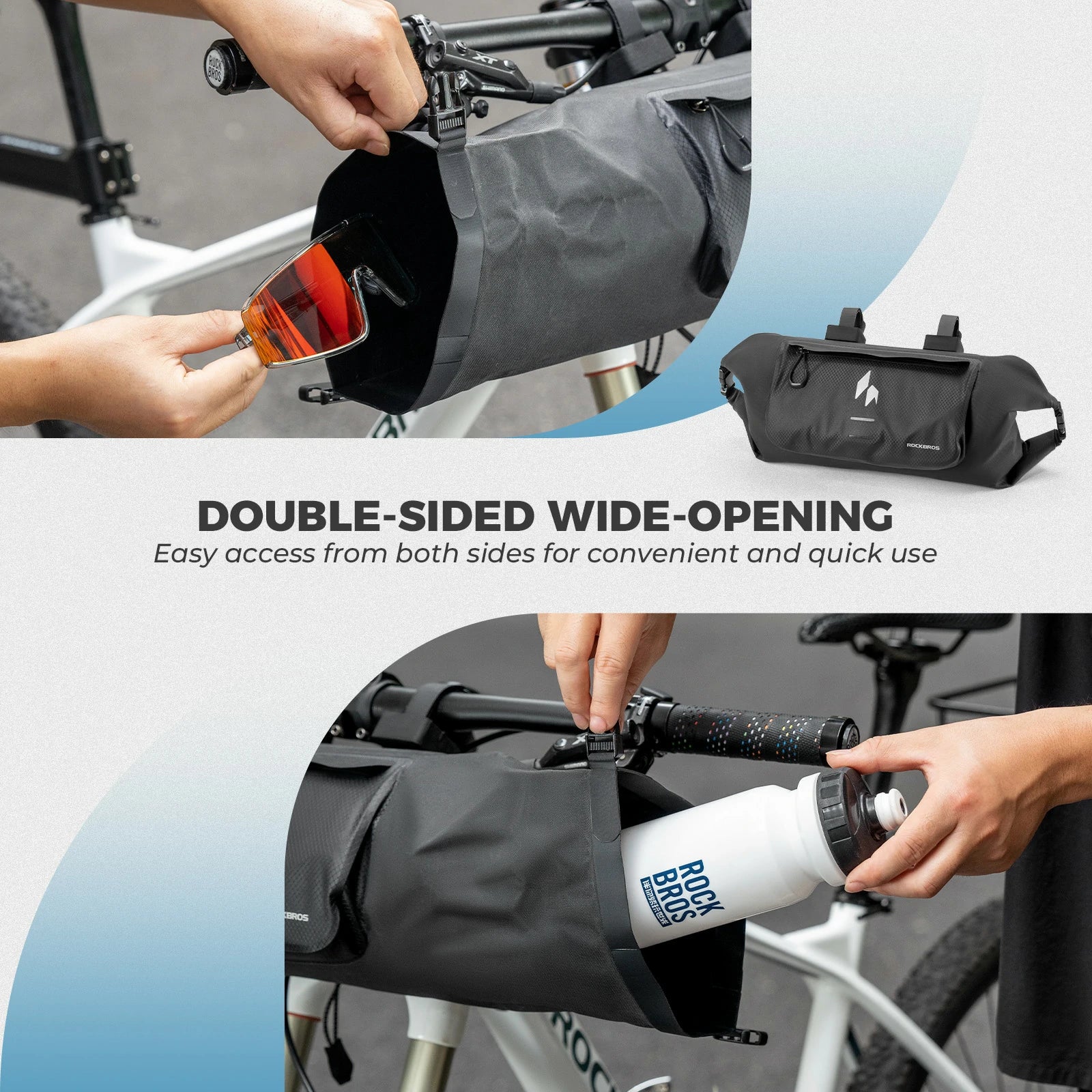 Rockbros bike bag for gravel, mountain, and folding bikes.