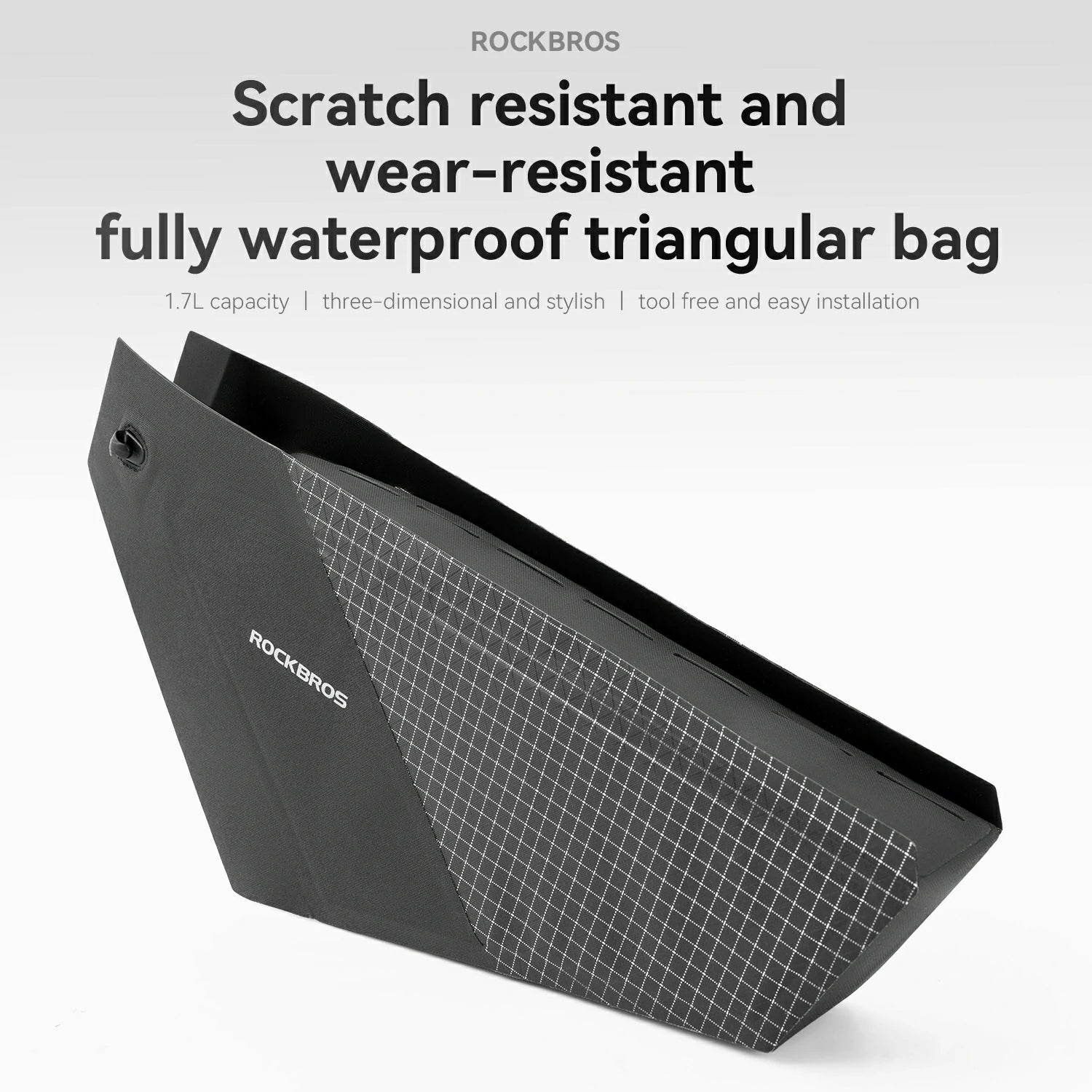 Waterproof Bike Frame Bag 1.7L Lightweight Cycling Storage Bag