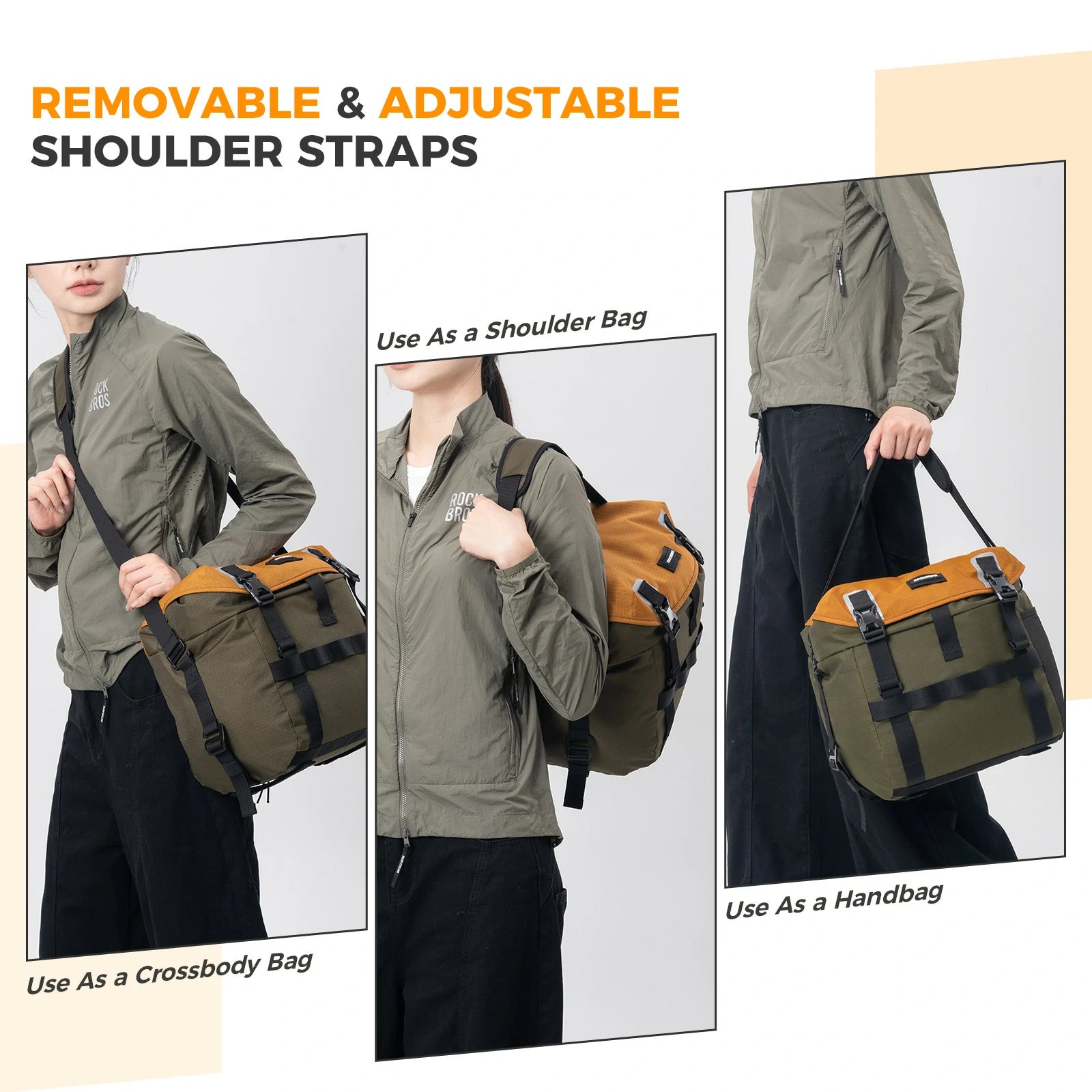 rockbros 24l waterproof bicycle handlebar bag for road and gravel bikes