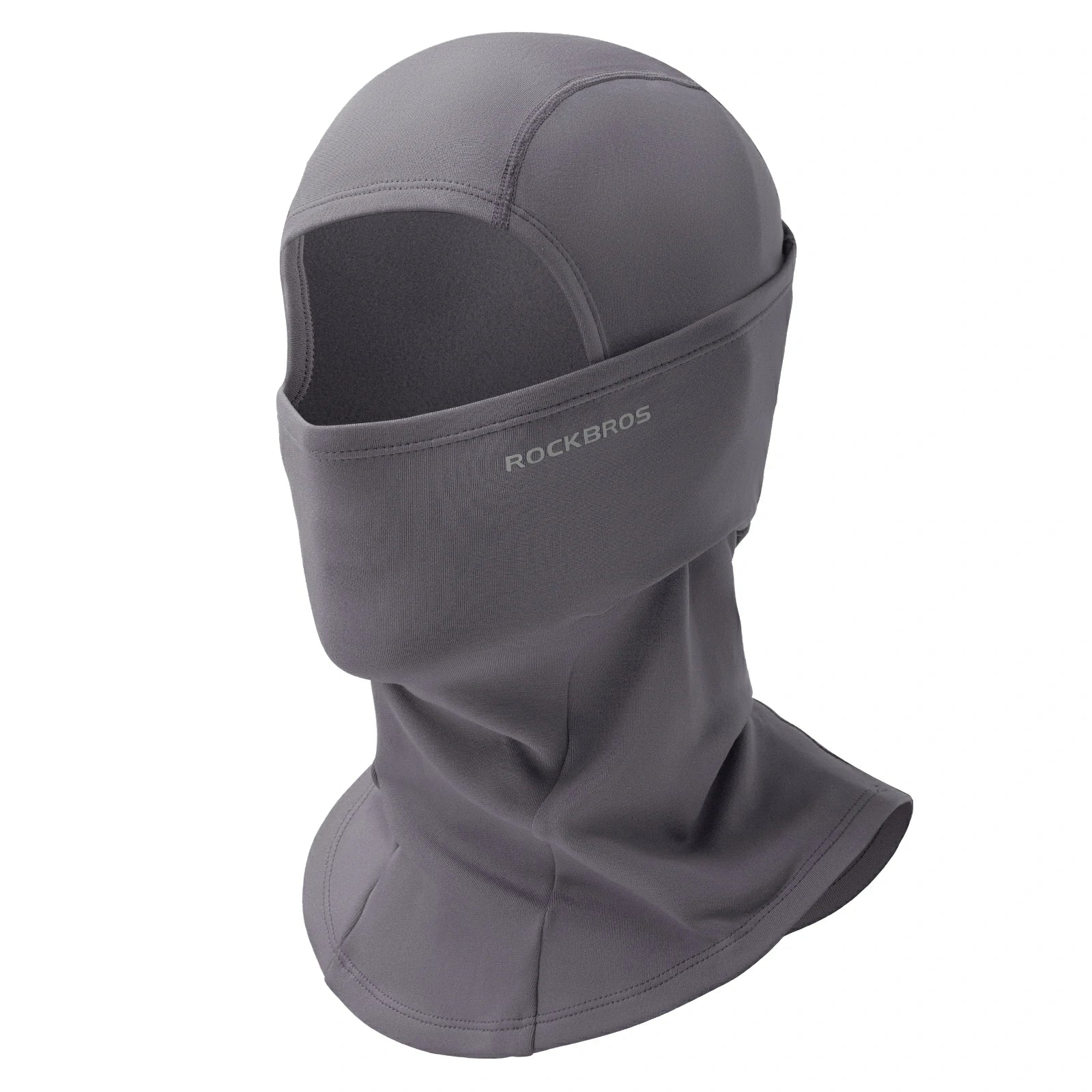 rockbros black windproof thermal balaclava in polar flee#Color_Dark Gray