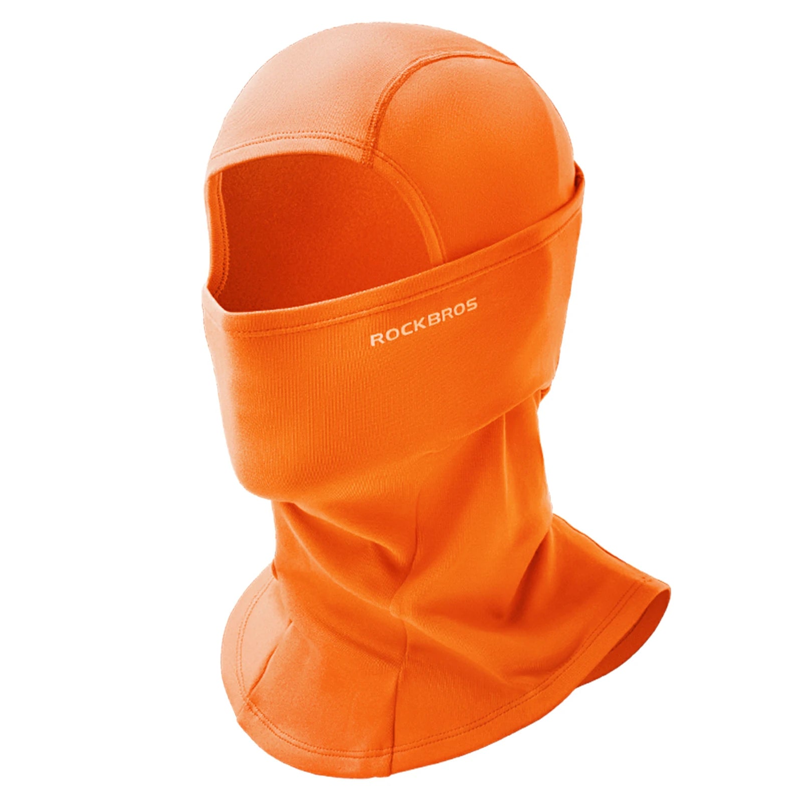 rockbros black windproof thermal balaclava in polar flee#Color_Orange