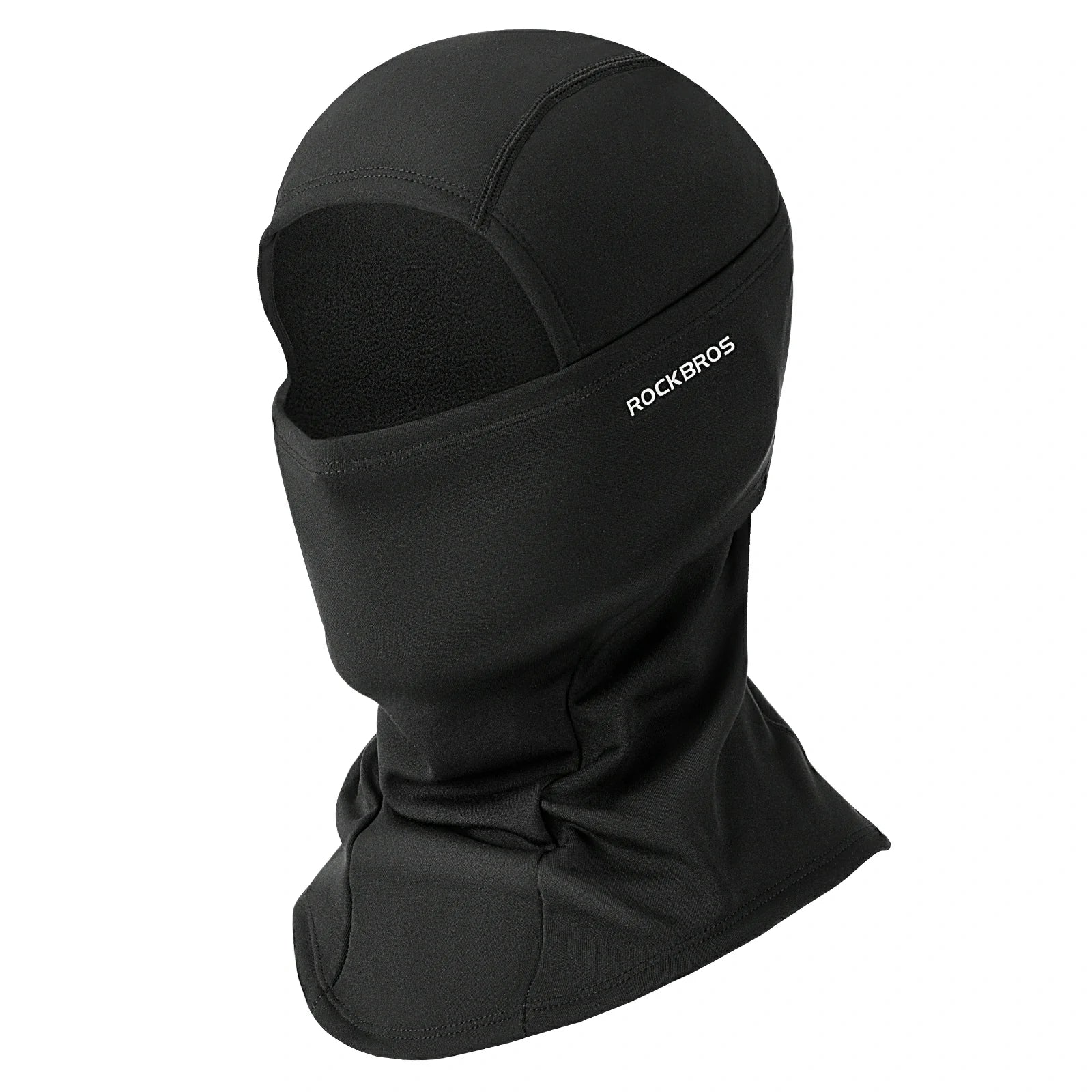 rockbros black windproof thermal balaclava in polar flee#Color_Black