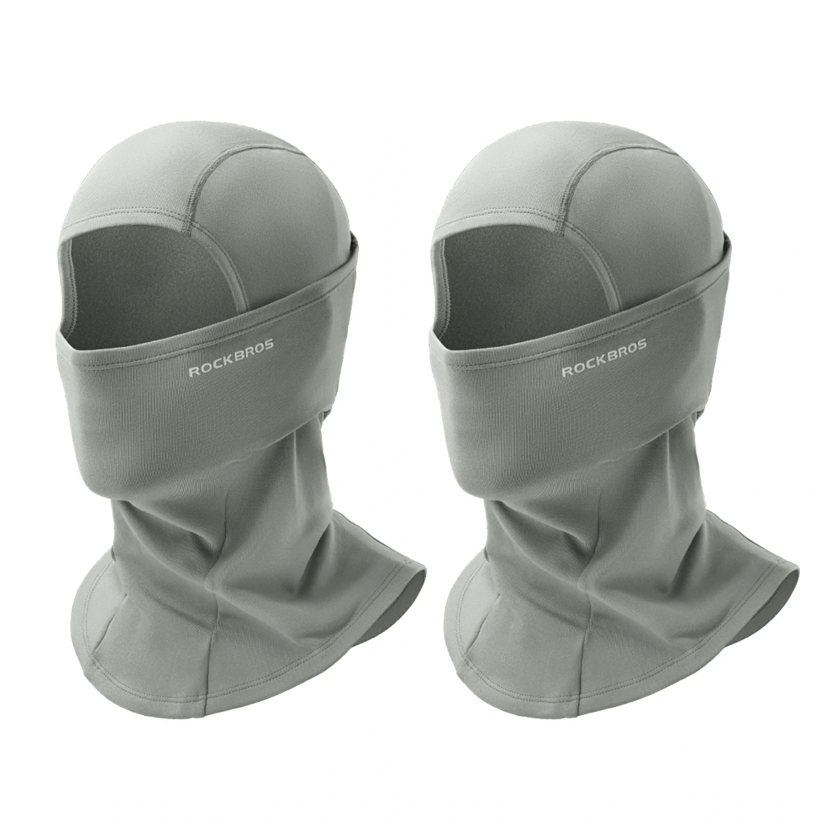 rockbros black windproof thermal balaclava in polar flee#Color_Gray