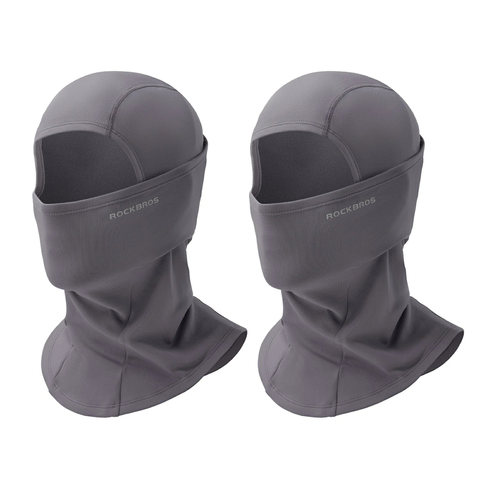 rockbros black windproof thermal balaclava in polar flee#Color_Dark Gray