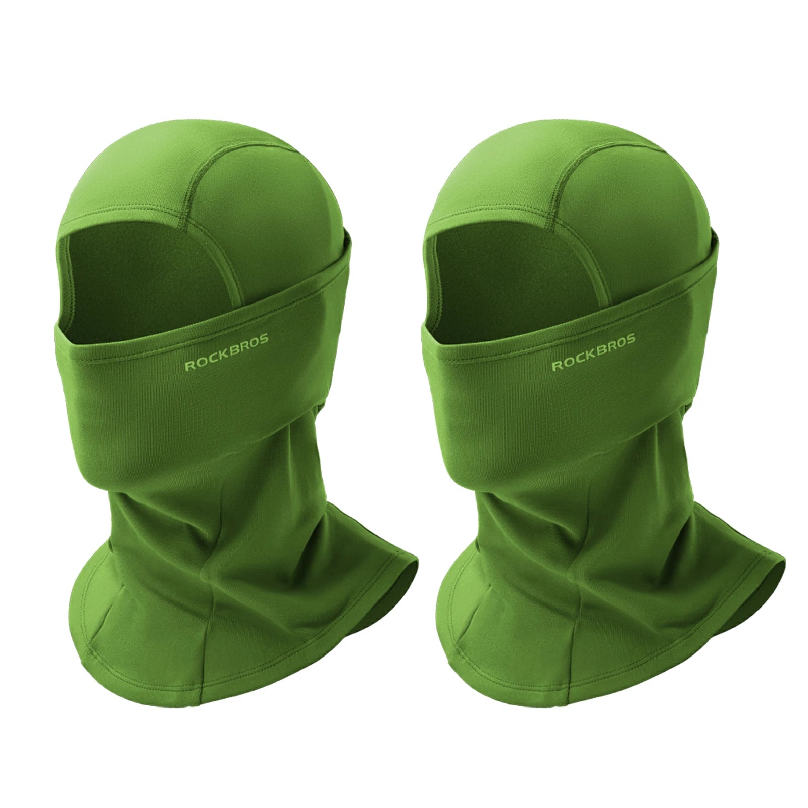 rockbros black windproof thermal balaclava in polar flee#Color_Dark Green