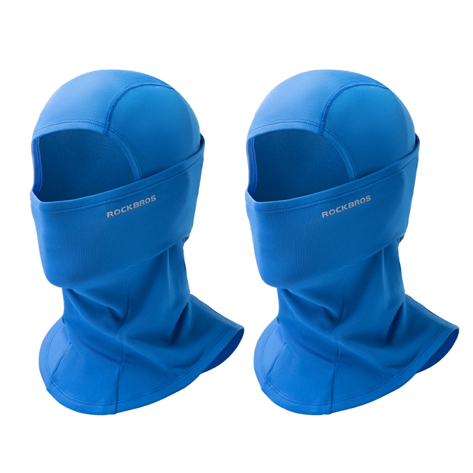 rockbros black windproof thermal balaclava in polar flee#Color_Blue