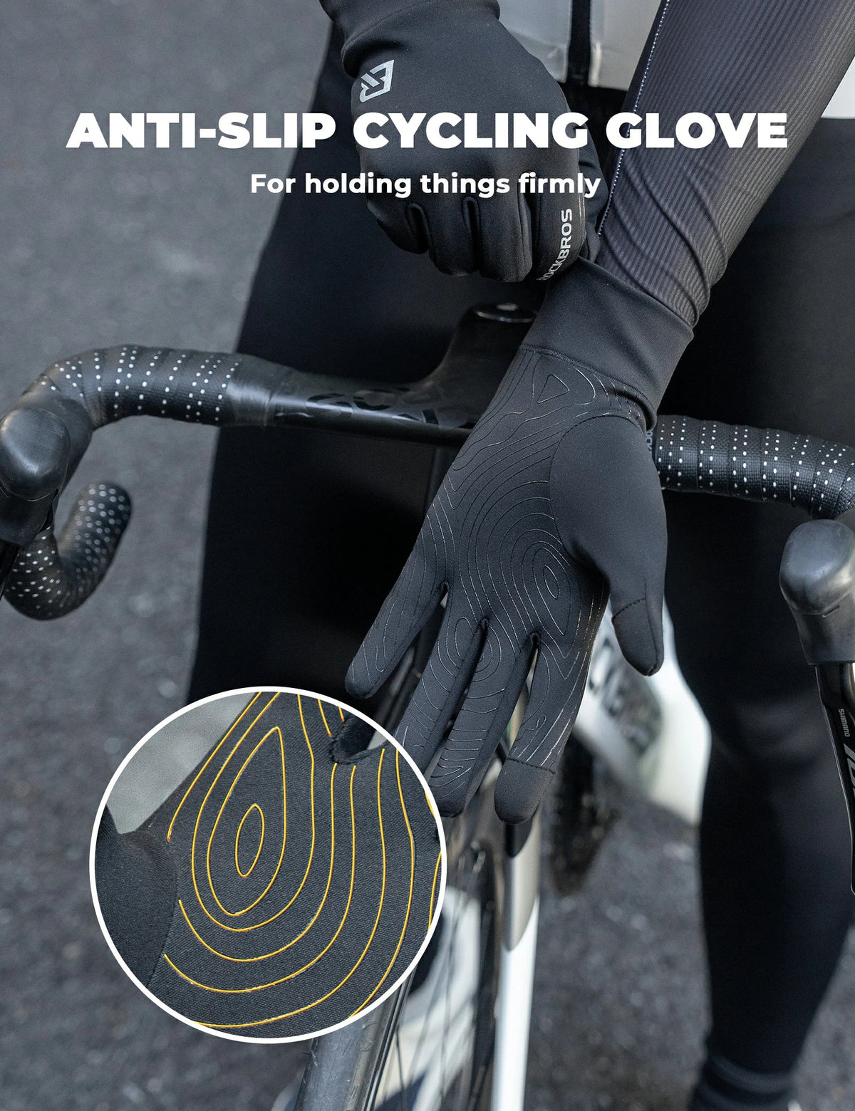Touchscreen cycling gloves product detail