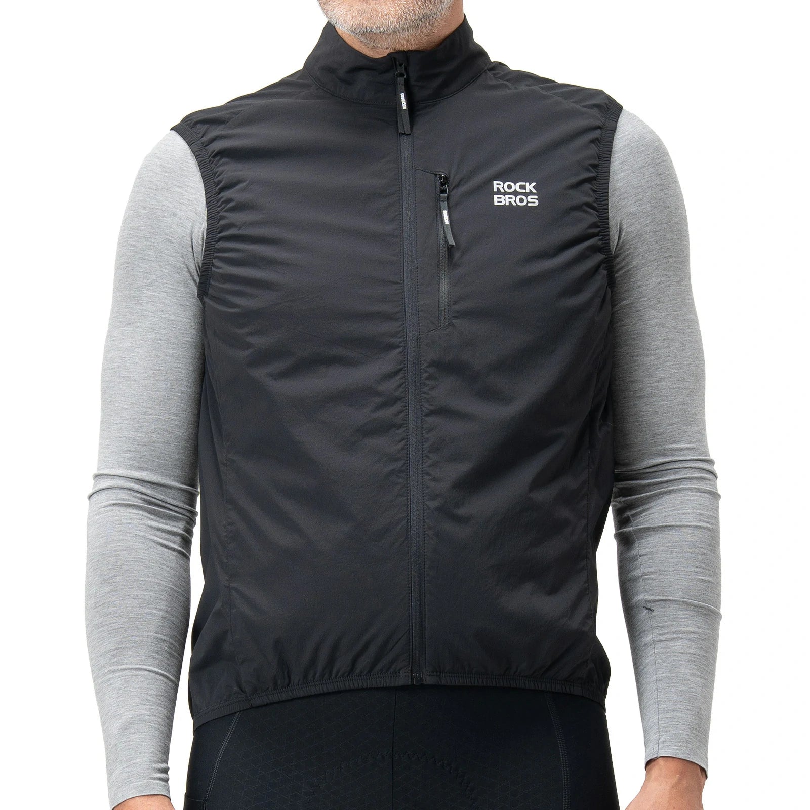 Men’s winter cycling vest, thermal insulated sleeveless jacket for cold weather riding