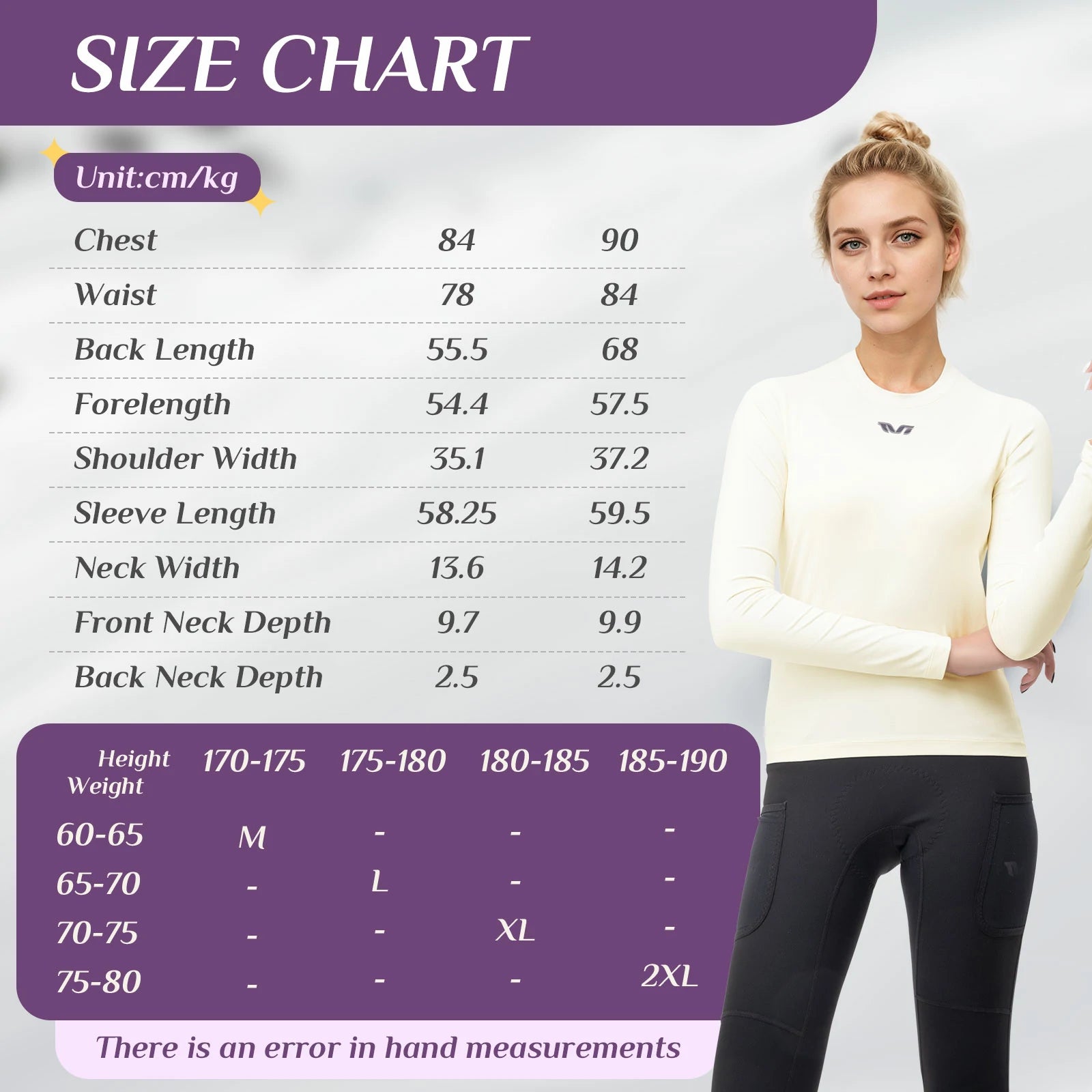 Women’s cycling base layer long sleeve thermal undershirt