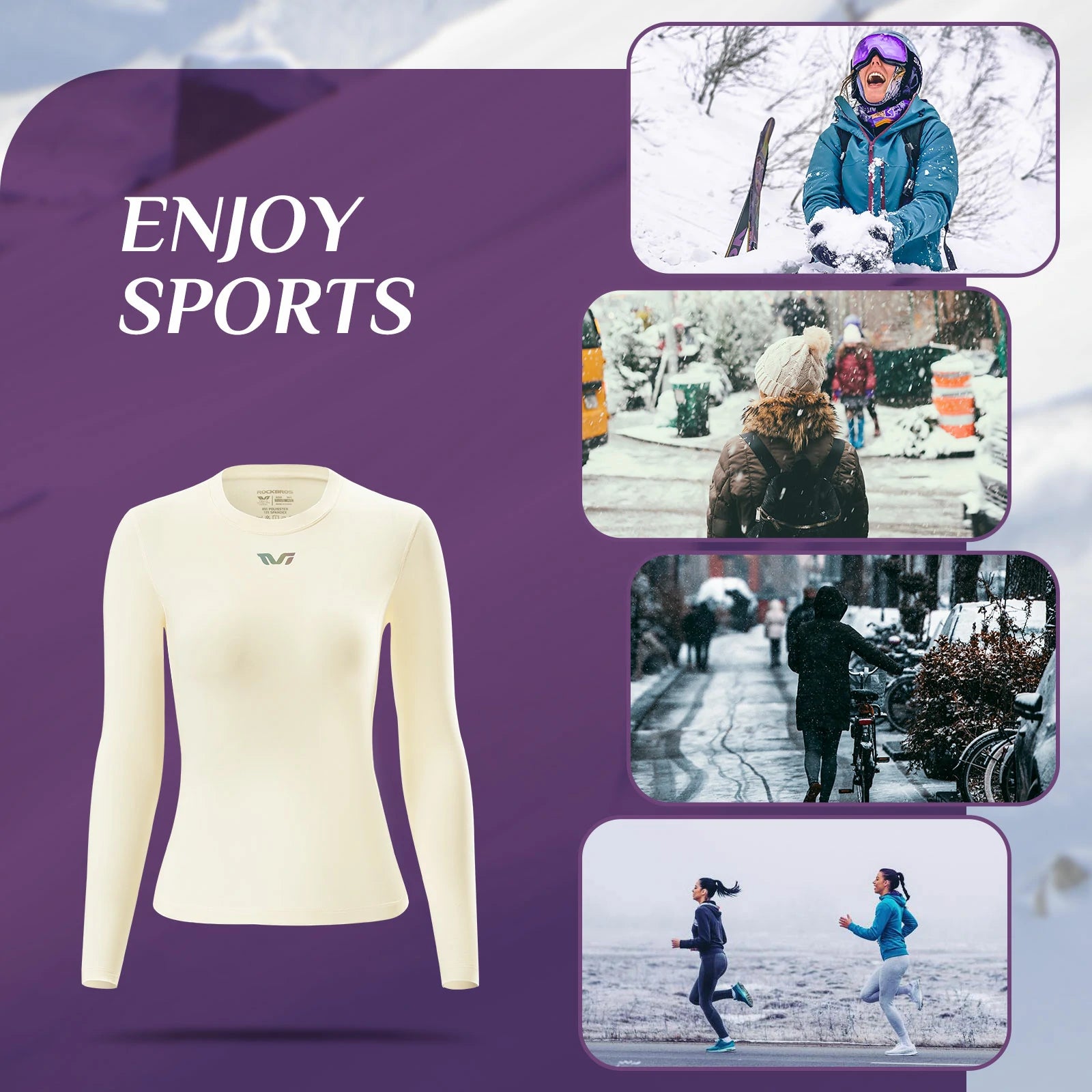 Women’s cycling base layer long sleeve thermal undershirt