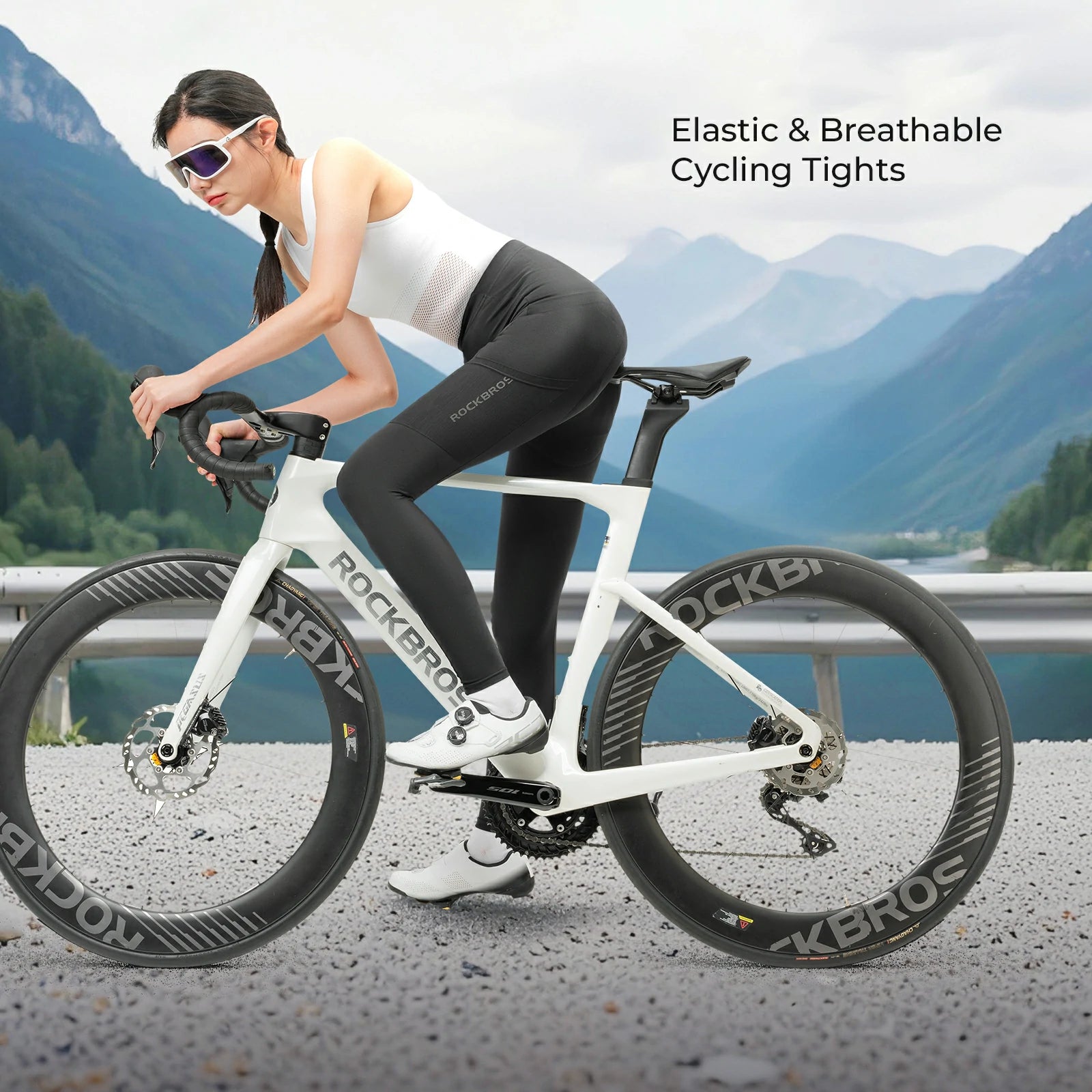 ROCKBROS womens padded cycling trousers breathable